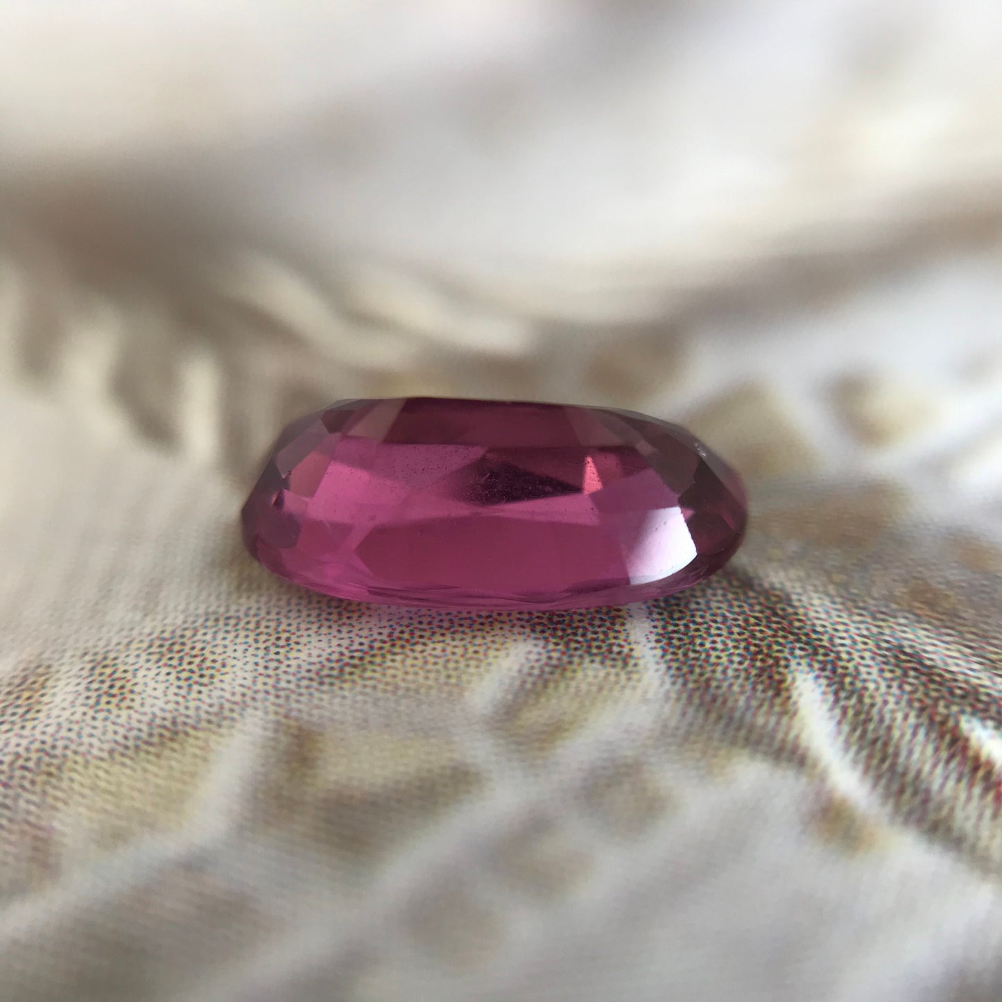 Natural Rhodolite Garnet, 1.23 carat, 8.6 x 4.7 mm Pinkish Purple Garnet, Faceted Long Oval Cut Raspberry Garnet Gem, Pink Garnet