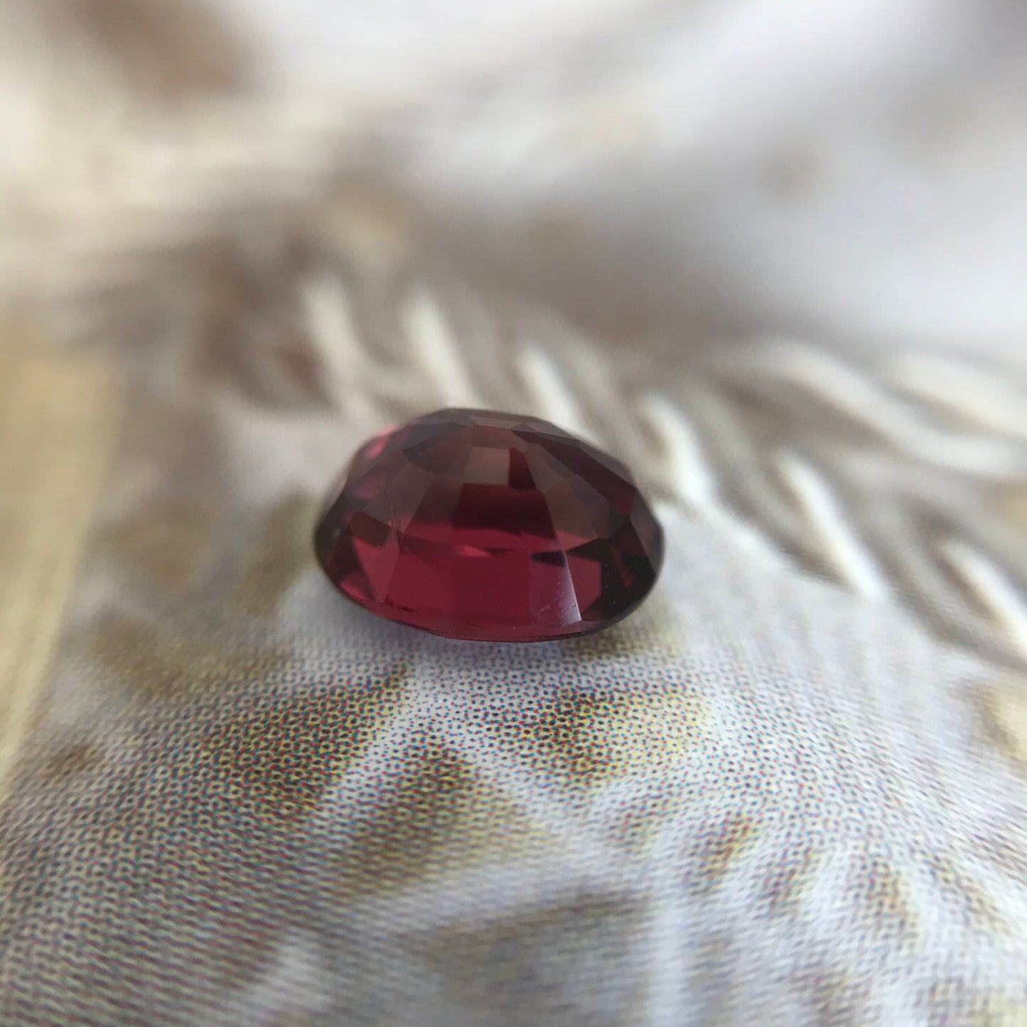 Natural Rhodolite Garnet, 1.21 carat, 6.7 x 5 mm Purplish Pink Garnet, Faceted Oval Cut Raspberry Garnet Gem, Pink Garnet
