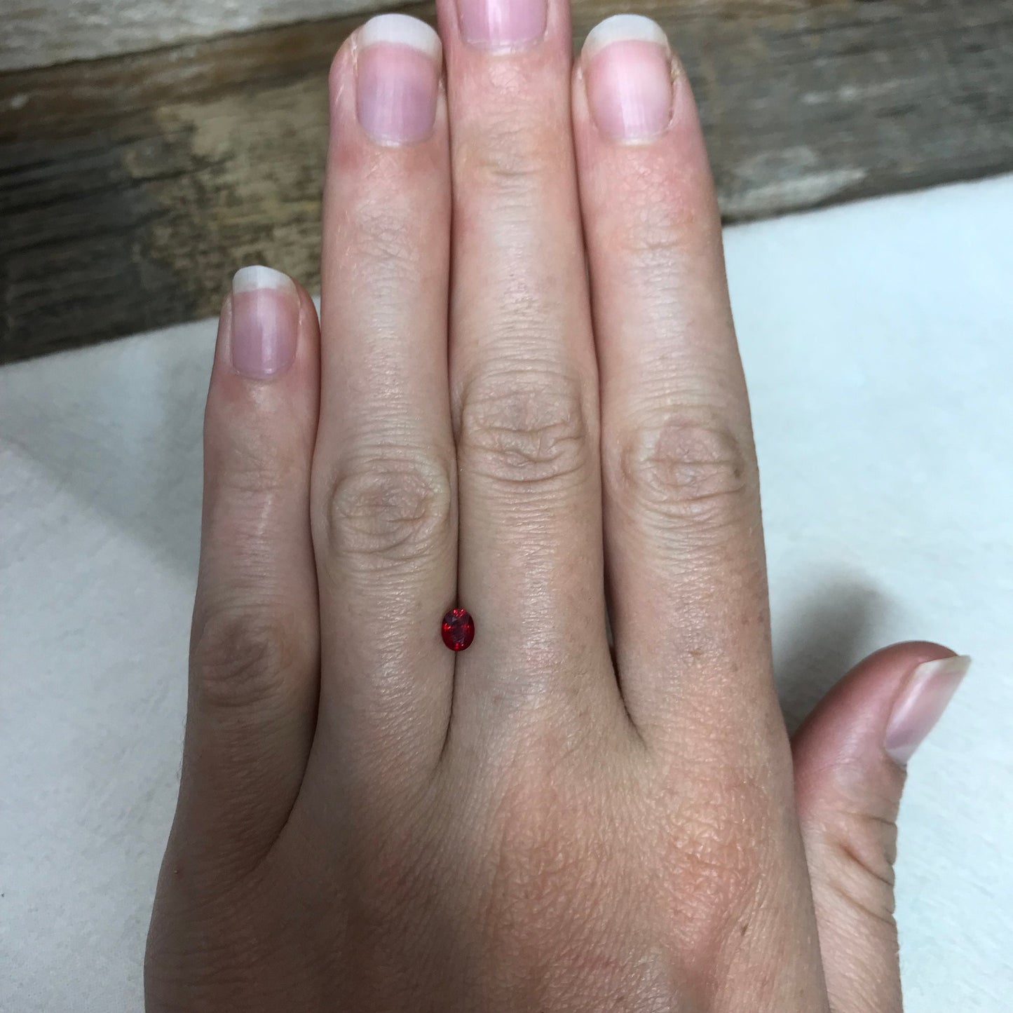 BE Treated Red Sapphire 0.42 Carat 4.6x3.6mm Oval Cut, Beryllium Treated, Faceted Loose Unmounted Gemstone