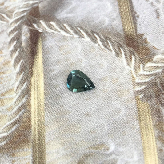 Natural Blue Green Sapphire 6.7x5mm Pear Cut 0.72 carat Corundum Faceted Loose Unmounted Gemstone Earth Mined Genuine Stone