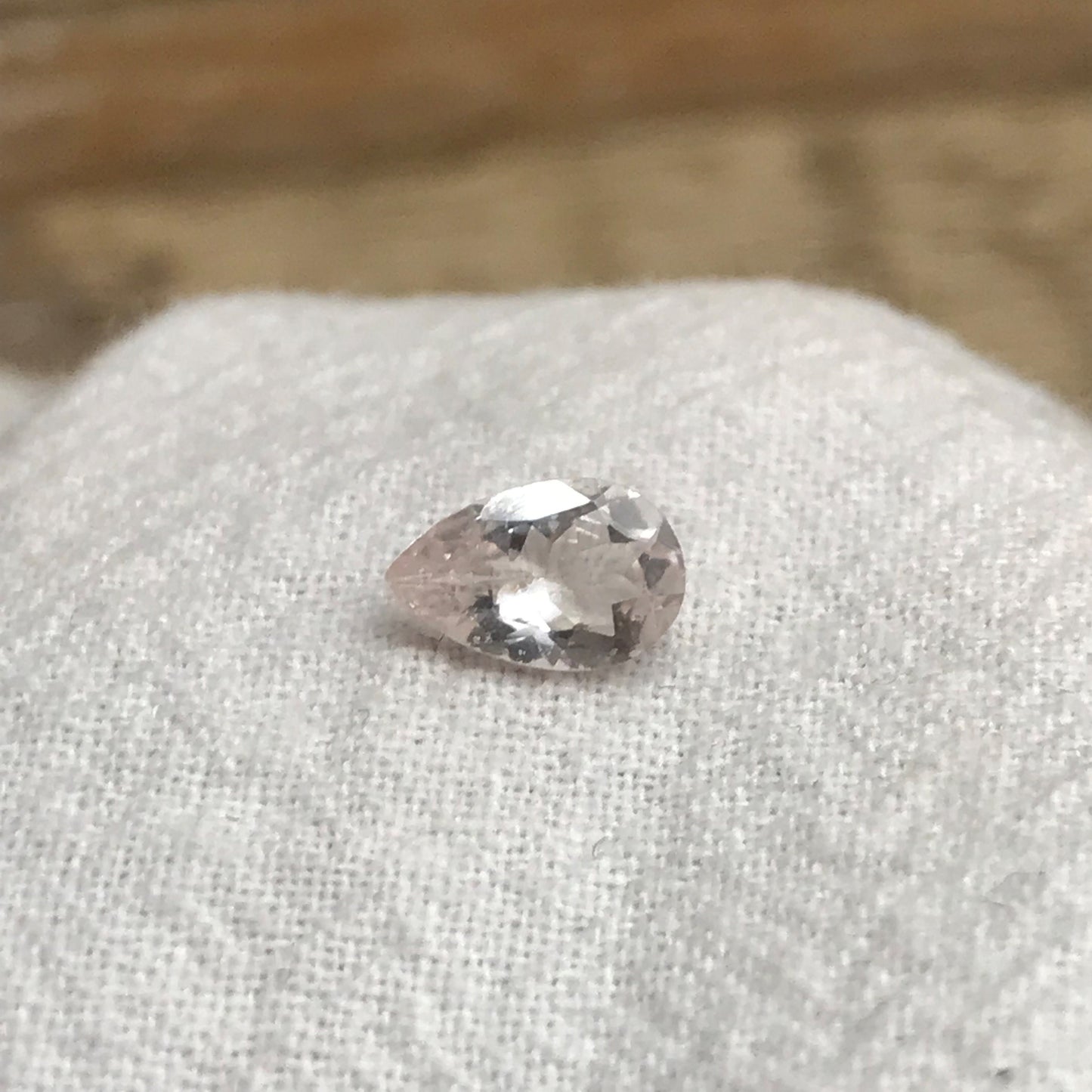 Light Pink Morganite 8x5mm 0.61 Carat Pear Cut Pink Loose Gem Unmounted Gemstone For Engagement Light Pink Gem