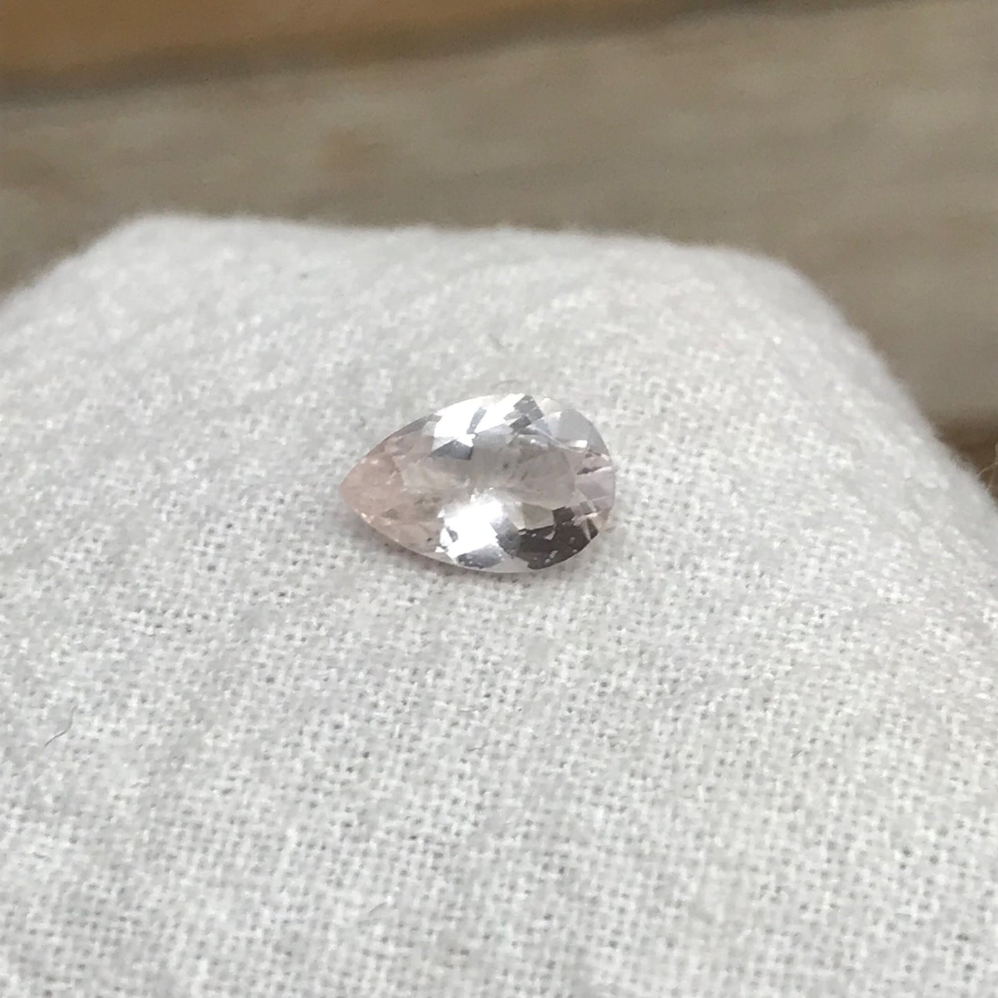 Light Pink Morganite 8x5mm 0.61 Carat Pear Cut Pink Loose Gem Unmounted Gemstone For Engagement Light Pink Gem