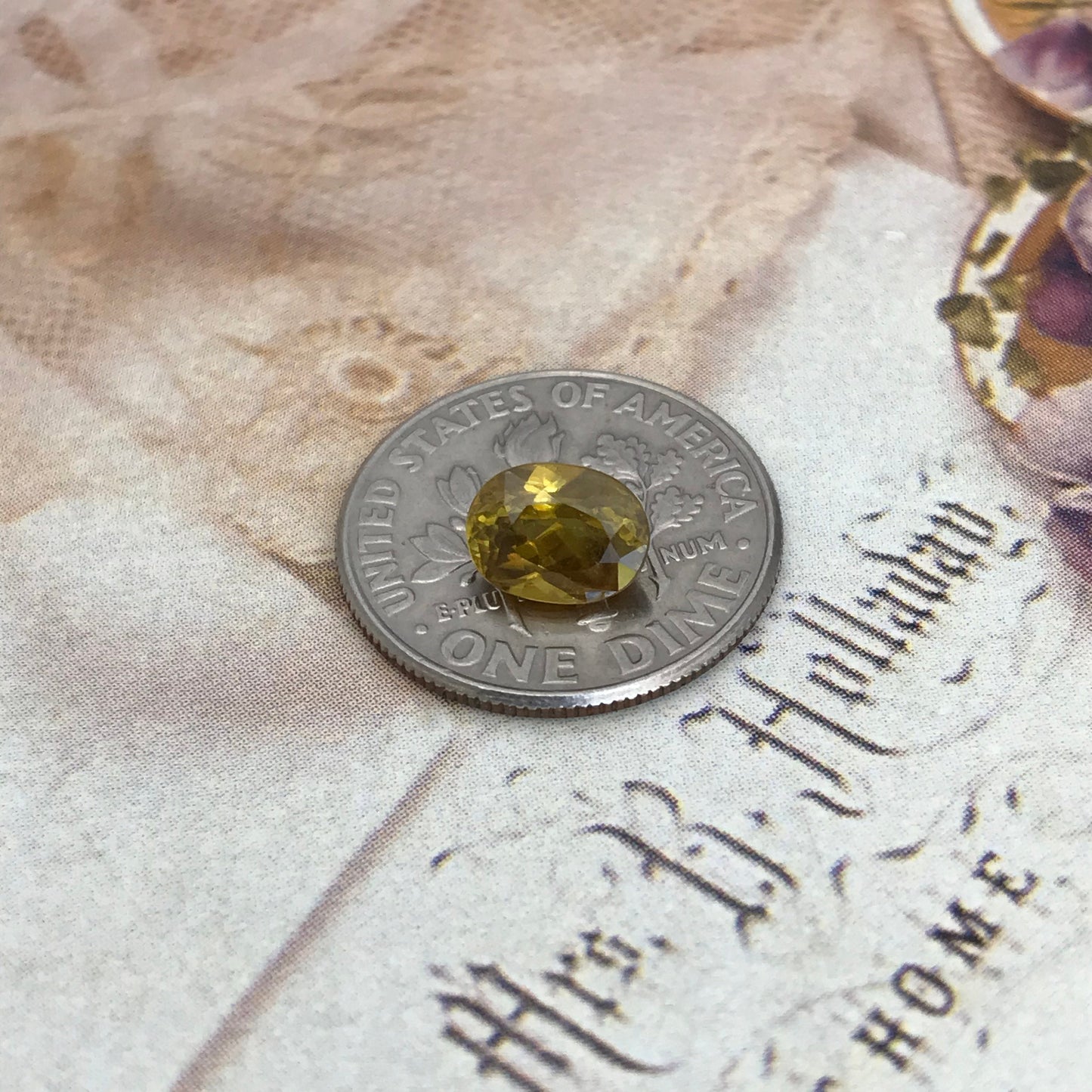 1.14 ct Natural Sphene 7x5mm Oval Cut, 1 carat Greenish Yellow Sphene, 1 carat Sphene, Loose Gemstone, Unmounted Stone, Earth Mined Gem