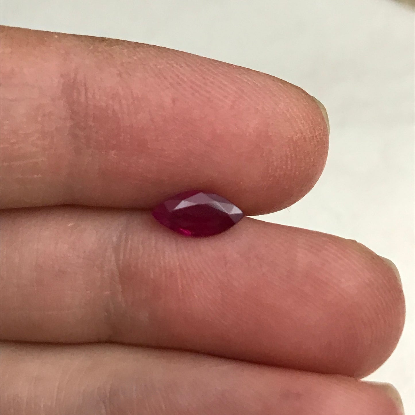 8x4mm Marquise Natural Ruby Heated with Residues 0.55 Carat Ruby, Loose Faceted July Birthstone Pink Red Ruby