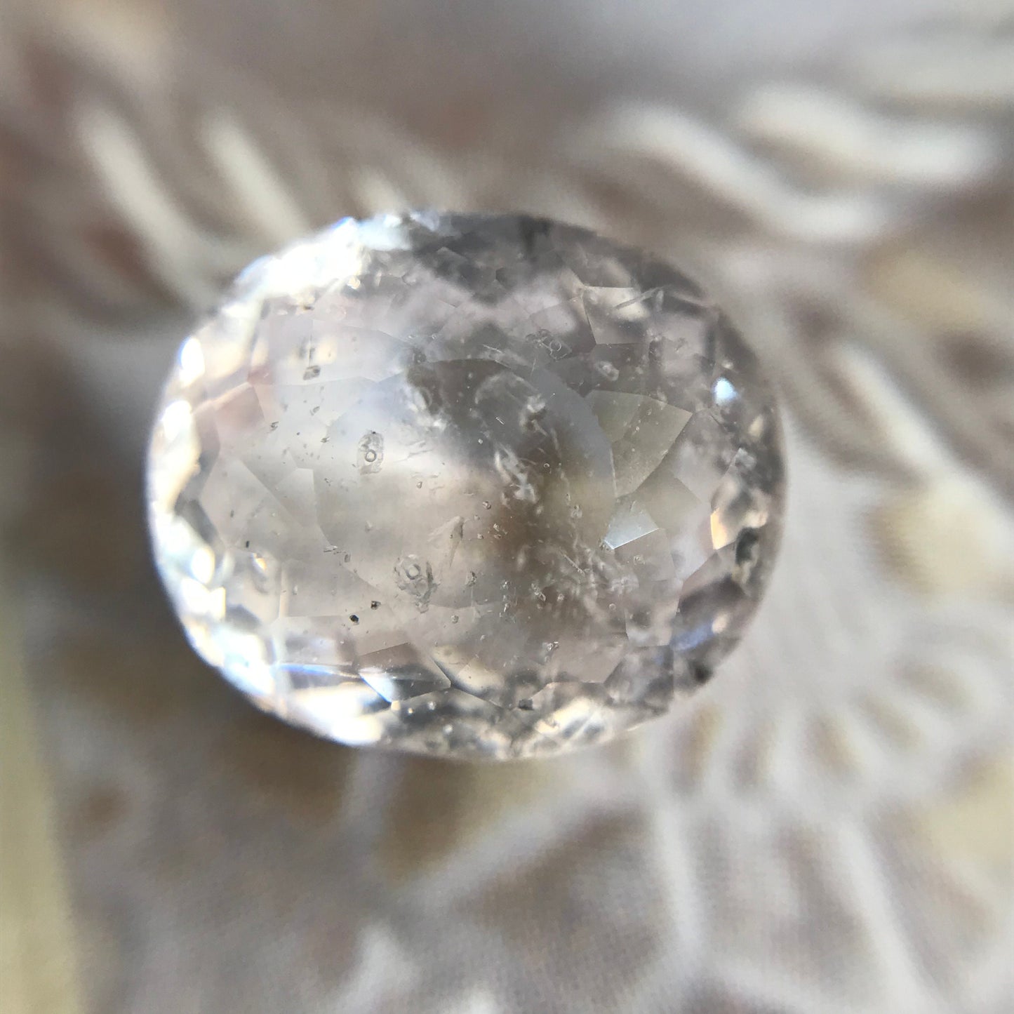 4.6 Ct Light Peach Morganite 11x9.5mm Oval Cut, Included Pink Beryl For Custom Jewelry Faceted Loose Blush Stone