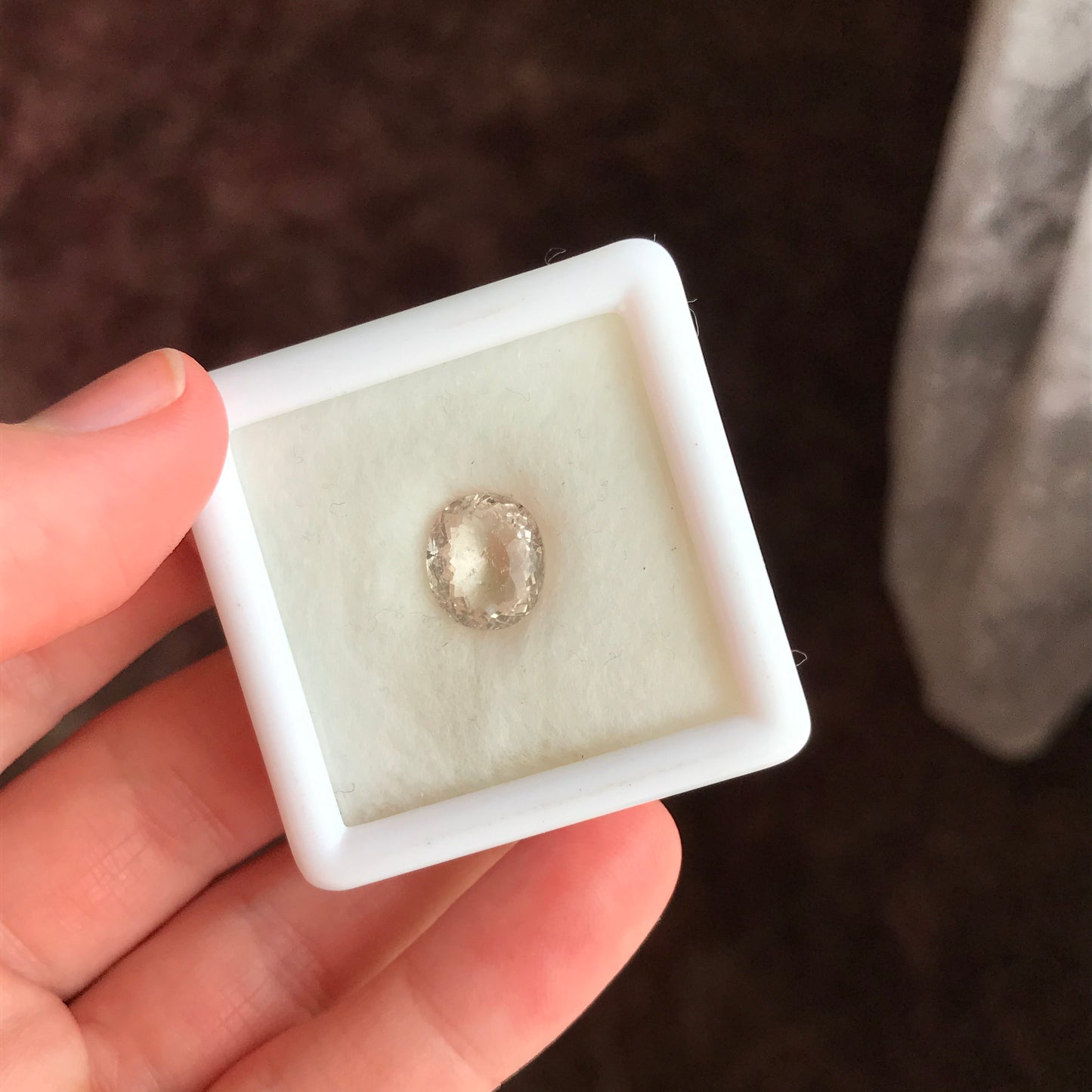 4.6 Ct Light Peach Morganite 11x9.5mm Oval Cut, Included Pink Beryl For Custom Jewelry Faceted Loose Blush Stone