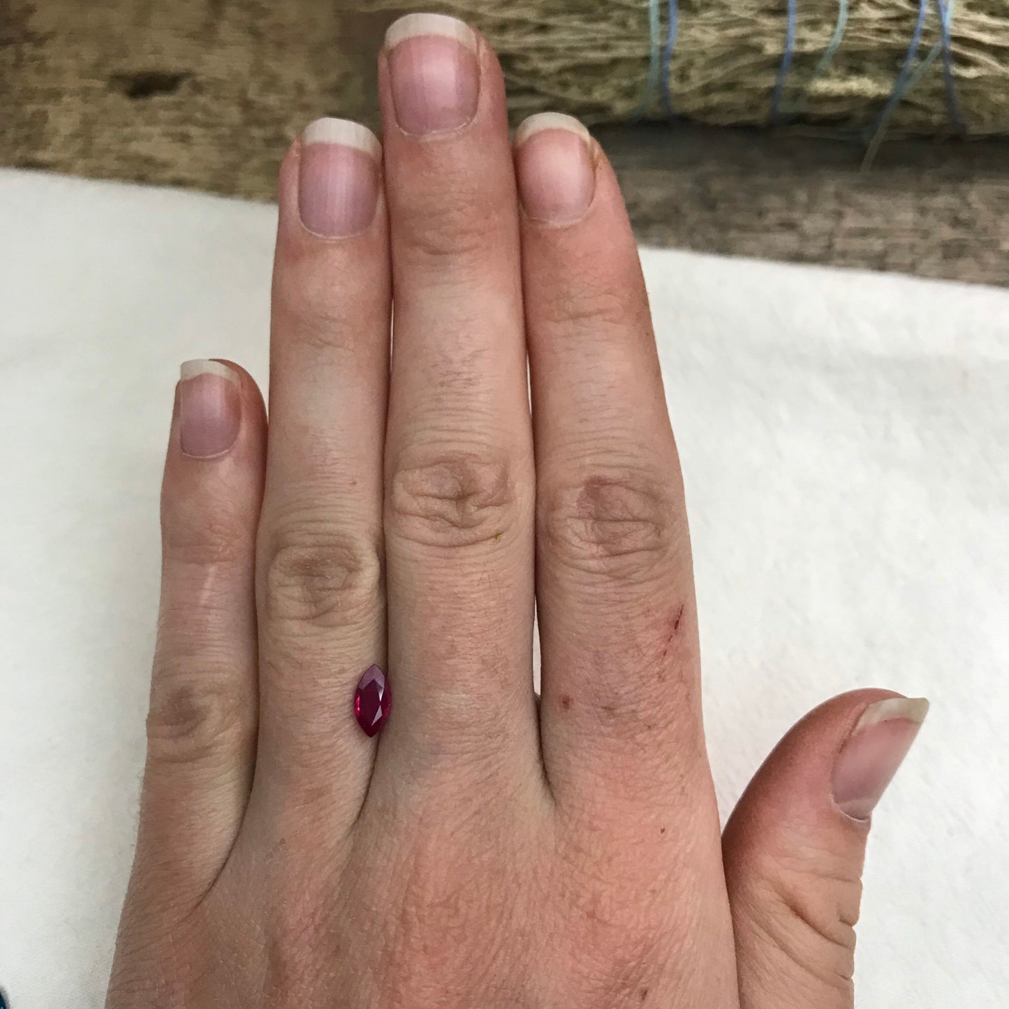 8x4mm Marquise Natural Ruby Heated with Residues 0.55 Carat Ruby, Loose Faceted July Birthstone Pink Red Ruby