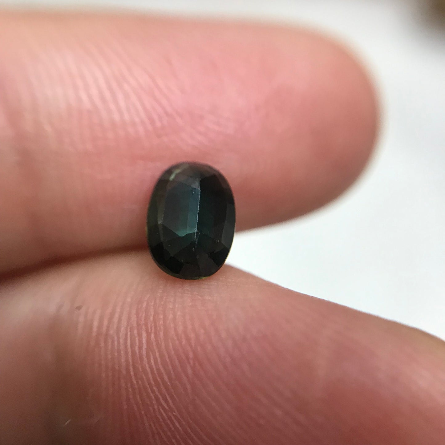 7x5 mm Natural Green Blue Sapphire 0.93 Carats Oval Corundum Deep Green Blue Gem, Faceted Loose Teal Heated Gemstone