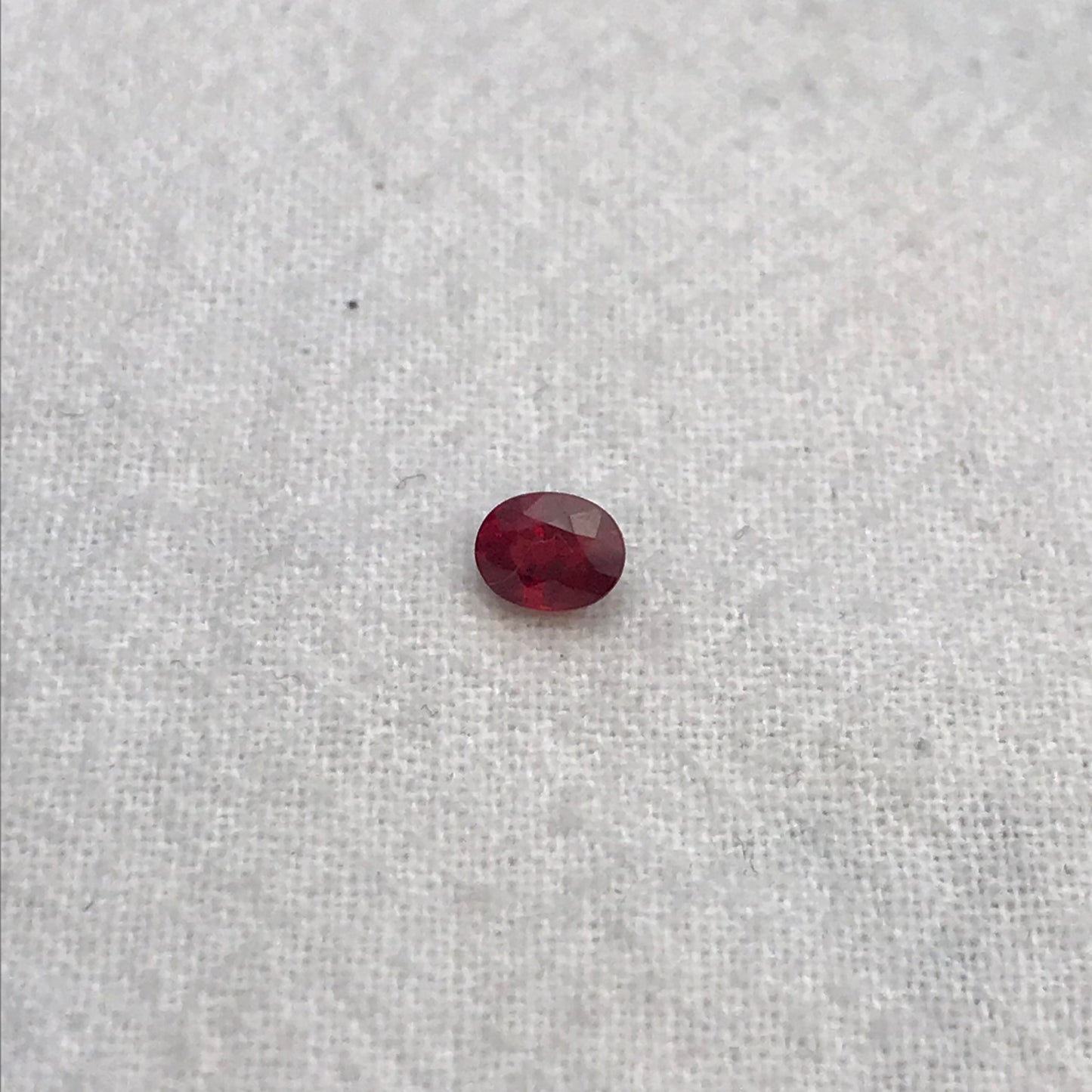 BE Treated Red Sapphire 0.42 Carat 4.6x3.6mm Oval Cut, Beryllium Treated, Faceted Loose Unmounted Gemstone