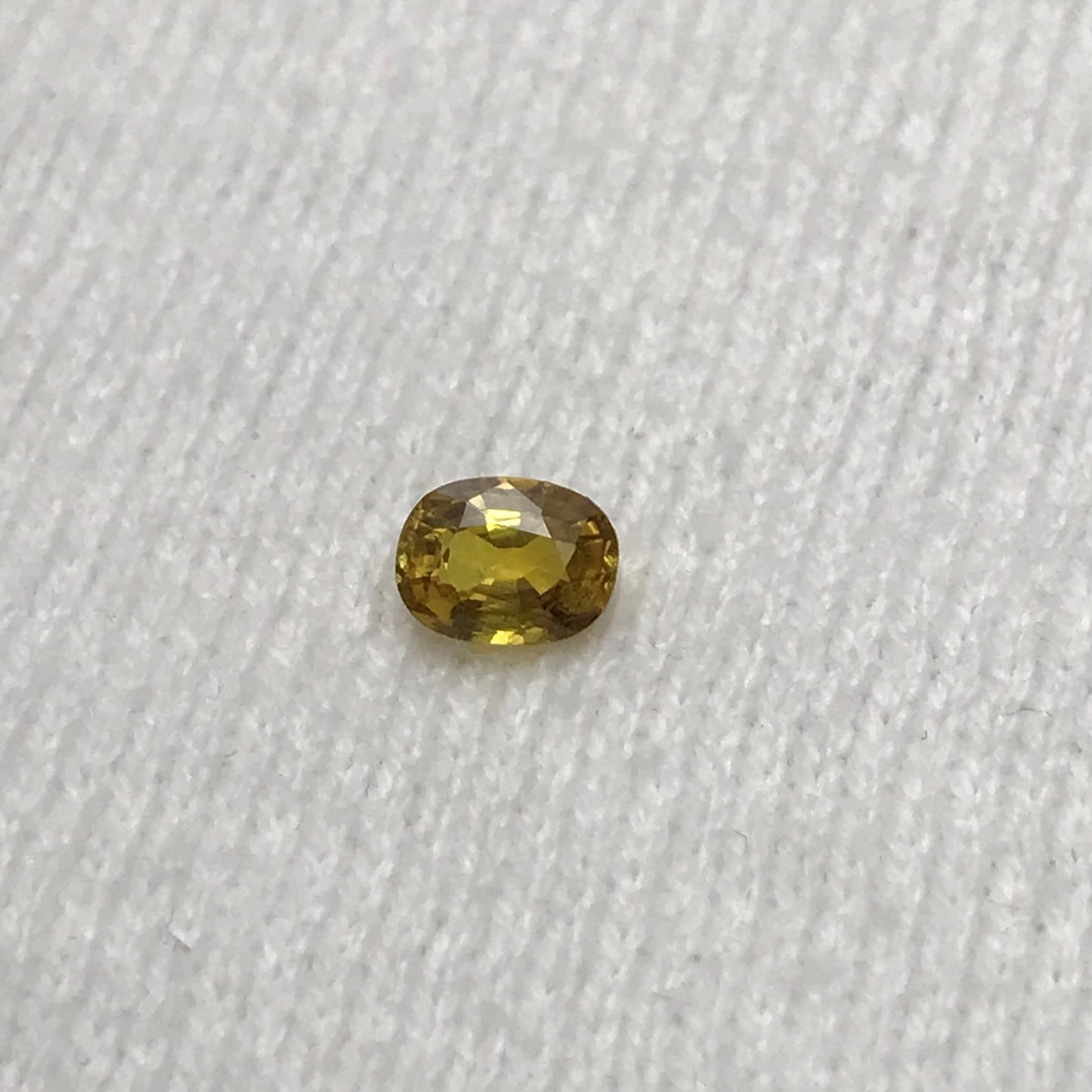 Natural Yellow Sapphire 1.26 carat 6.8x5.2mm Oval Cut Beryllium Treated Sapphire, Faceted Loose Gemstone, BE Treated