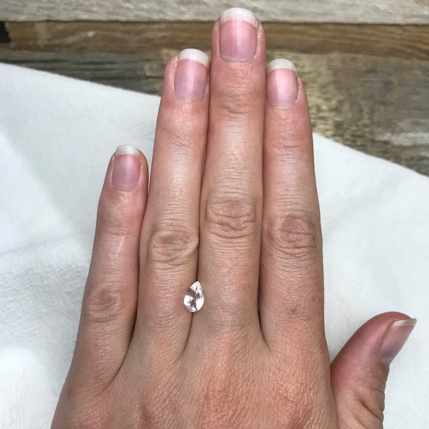 Light Pink Morganite 8x5mm 0.61 Carat Pear Cut Pink Loose Gem Unmounted Gemstone For Engagement Light Pink Gem