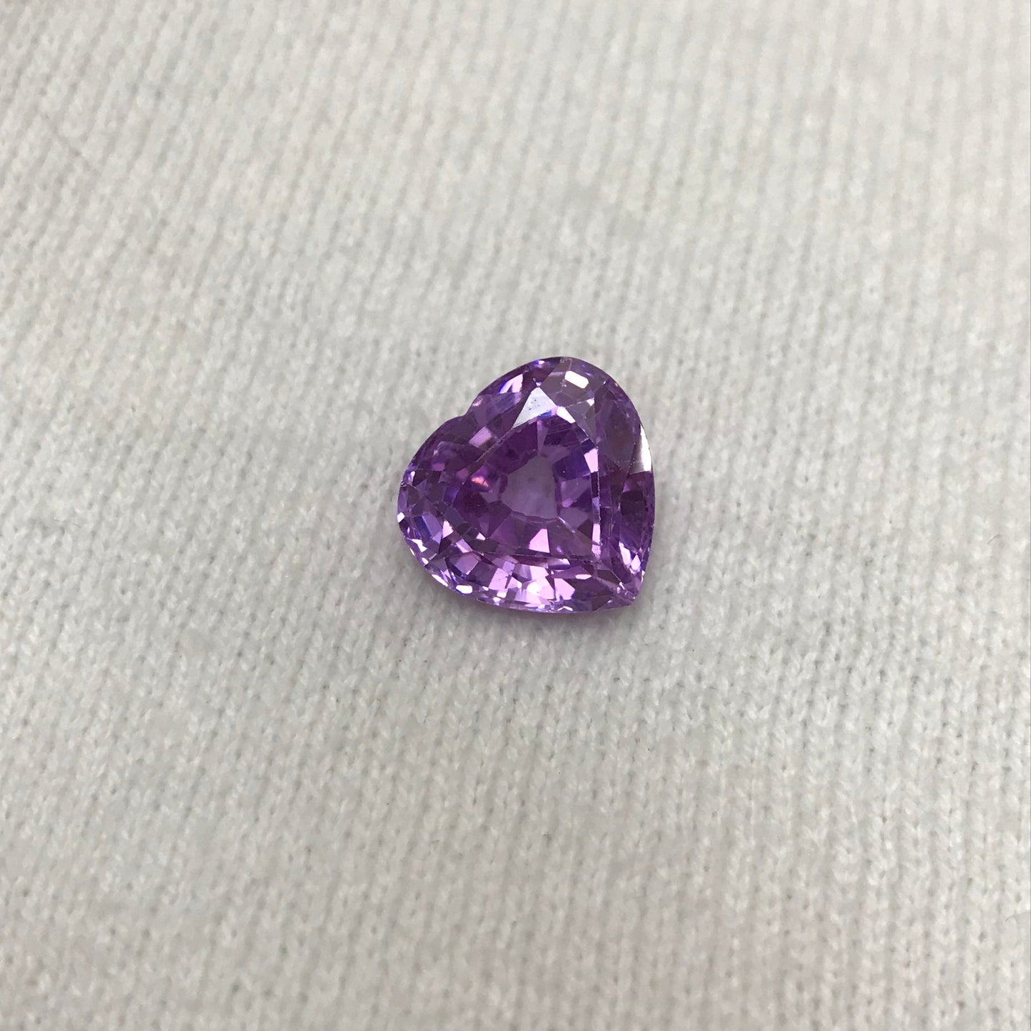 15.68 Ct Purple Cubic Zirconia, 13.6x13.3mm Heart cut CZ, Loose Faceted Loose Diamond Simulant, Pinkish Purple 13.5mm CZ