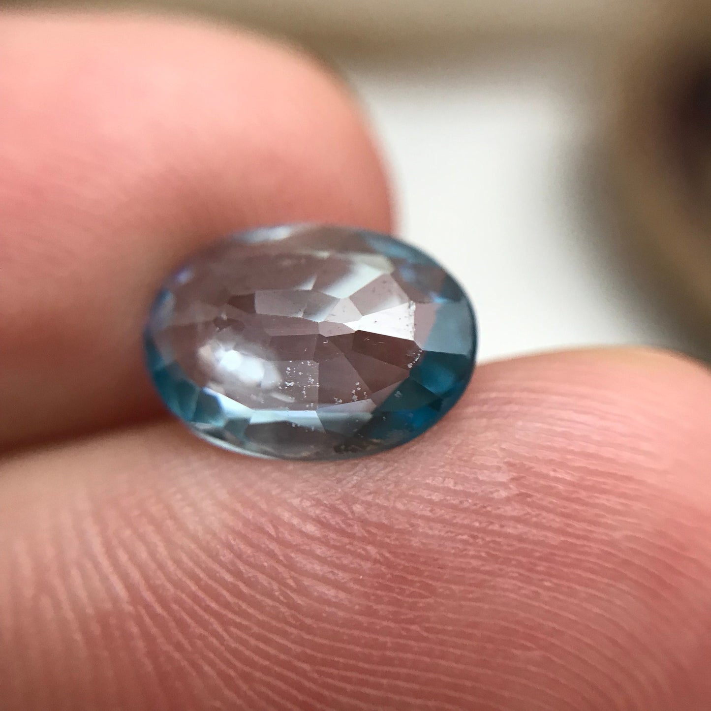 2.48 carat Green Blue Zircon 10.2x7.6mm Oval Loose Gemstone Unmounted, Sea Blue Zircon, December Birthstone, 10x7.5mmNatural Loose Zircon