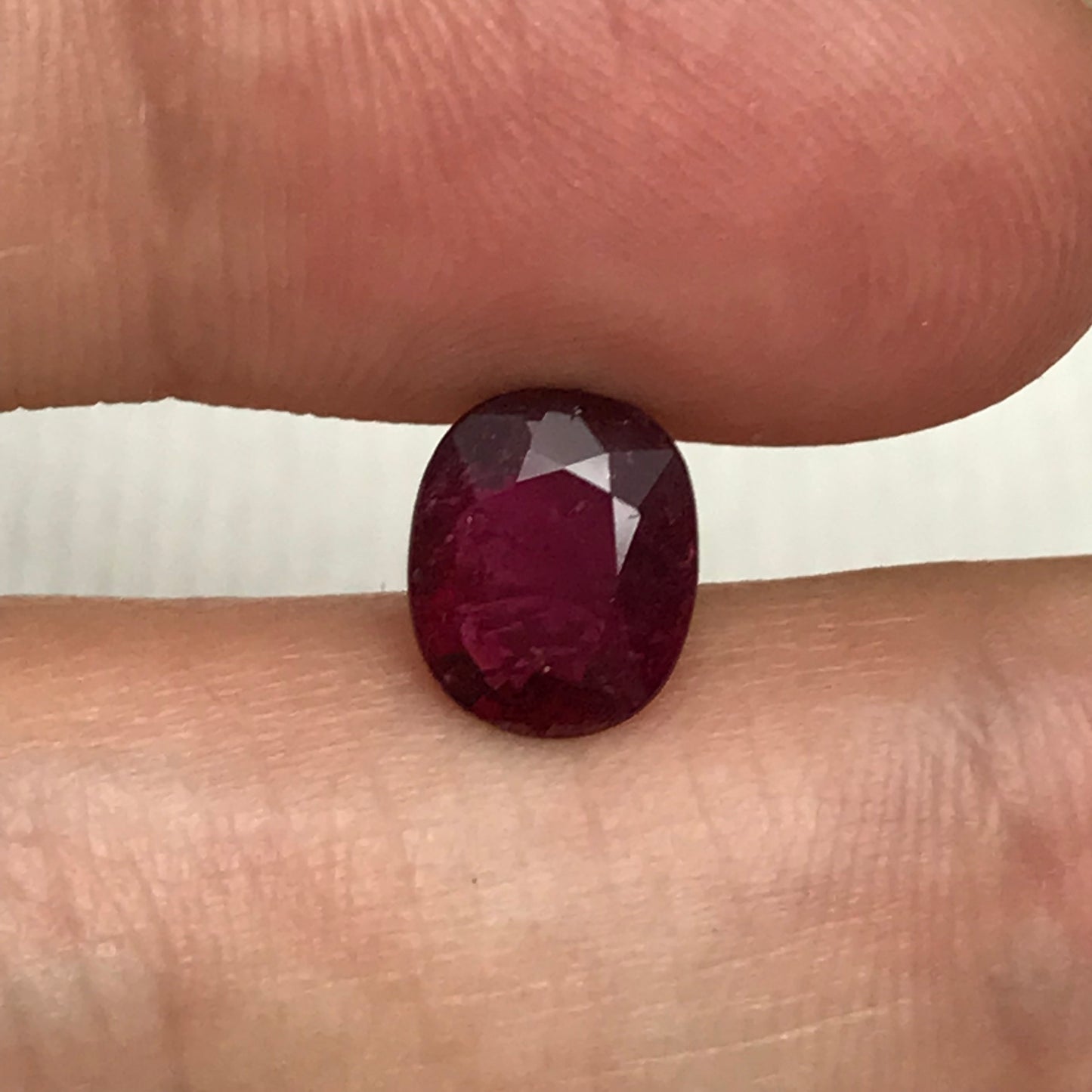 8.5x7mm Rubellite Tourmaline 1.61ct Loose Natural Gemstone Deep Dark Rich Red Purple Fuchsia Natural Gem US Seller