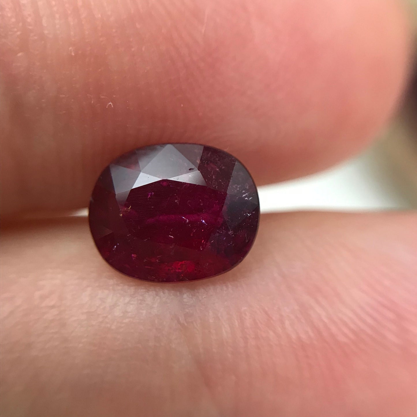 8.5x7mm Rubellite Tourmaline 1.61ct Loose Natural Gemstone Deep Dark Rich Red Purple Fuchsia Natural Gem US Seller