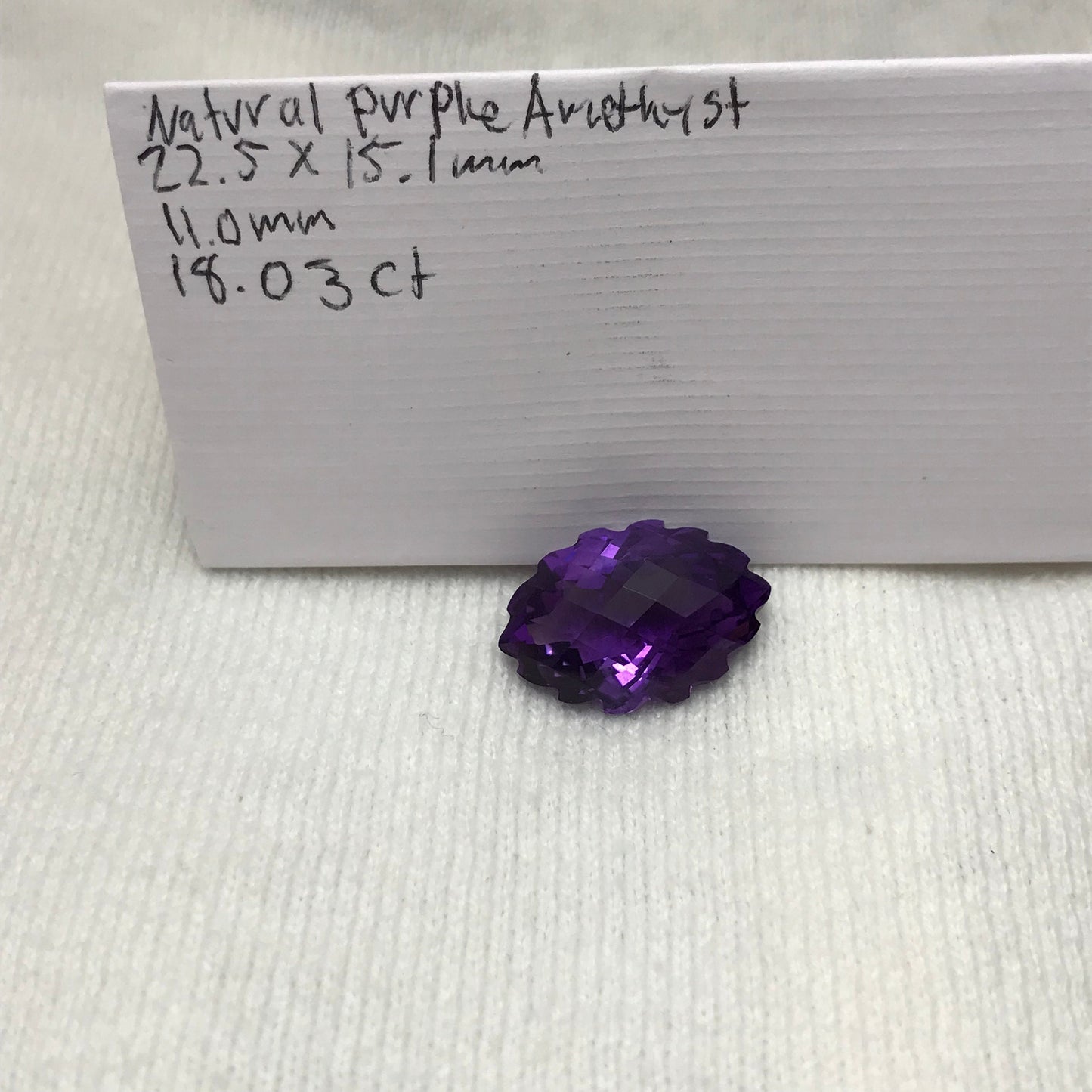 18 carat Purple Amethyst 22.5x15mm Fancy Marquise, Nice Cut Loose Natural Gem, Fancy cut Gemstone, Faceted, February Birthstone
