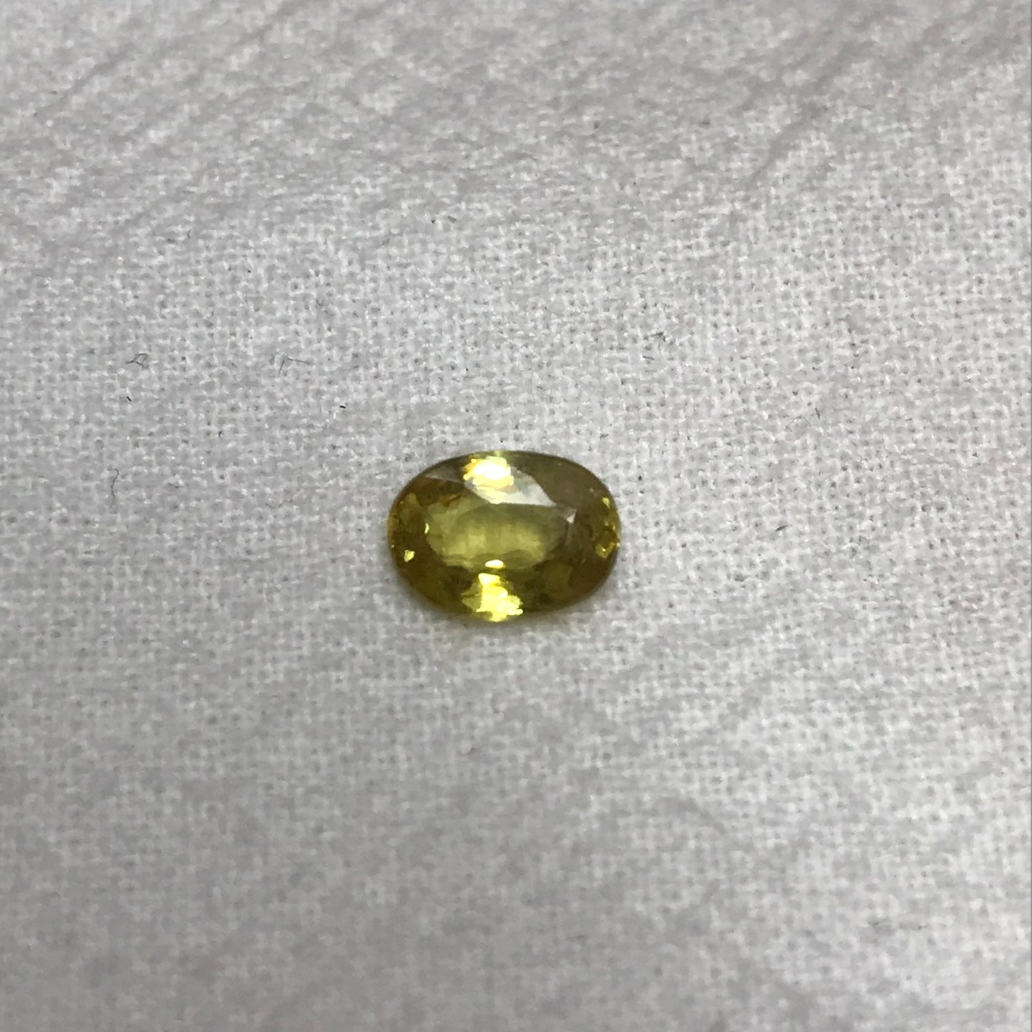 7x5mm Yellow Sphene, 0.89 Ct, Oval Cut, Rainbow Fire, Natural Madagascar Sphene, Faceted Loose Titanite