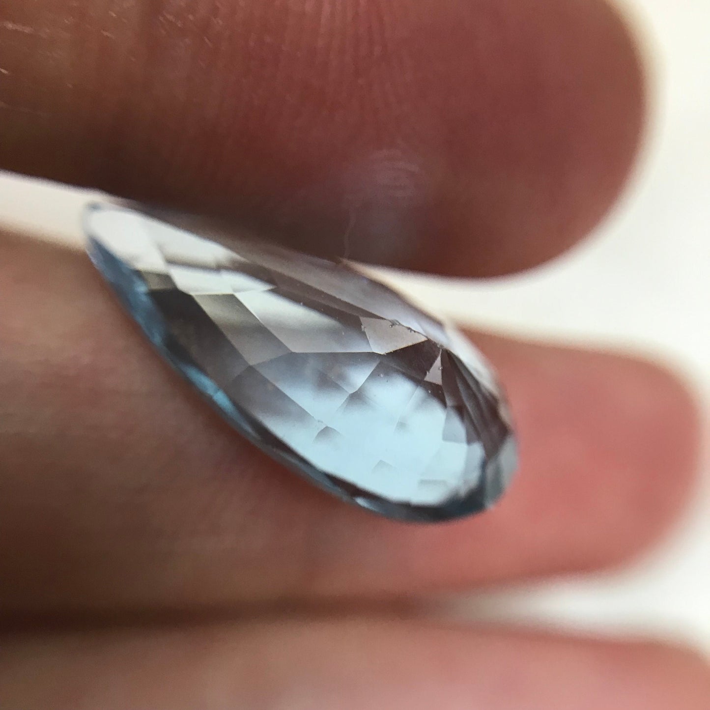 8.88 Carat Blue Topaz 20x10mm Long Pear Cut Loose Gem, Faceted Light Blue Topaz, Natural Topaz, December Birthstone, Sky Blue Topaz