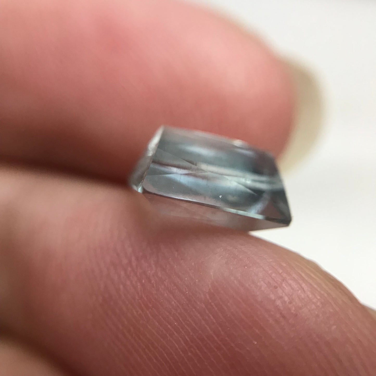 9x7mm Aquamarine 2.56 carat, Rectangle Baguette Cut Natural Aquamarine, Faceted Loose Gem, FlowingGems