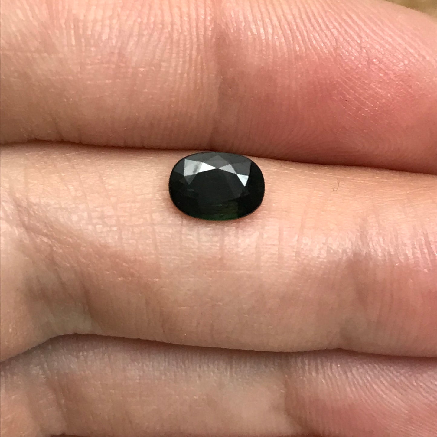 7x5 mm Natural Green Blue Sapphire 0.93 Carats Oval Corundum Deep Green Blue Gem, Faceted Loose Teal Heated Gemstone