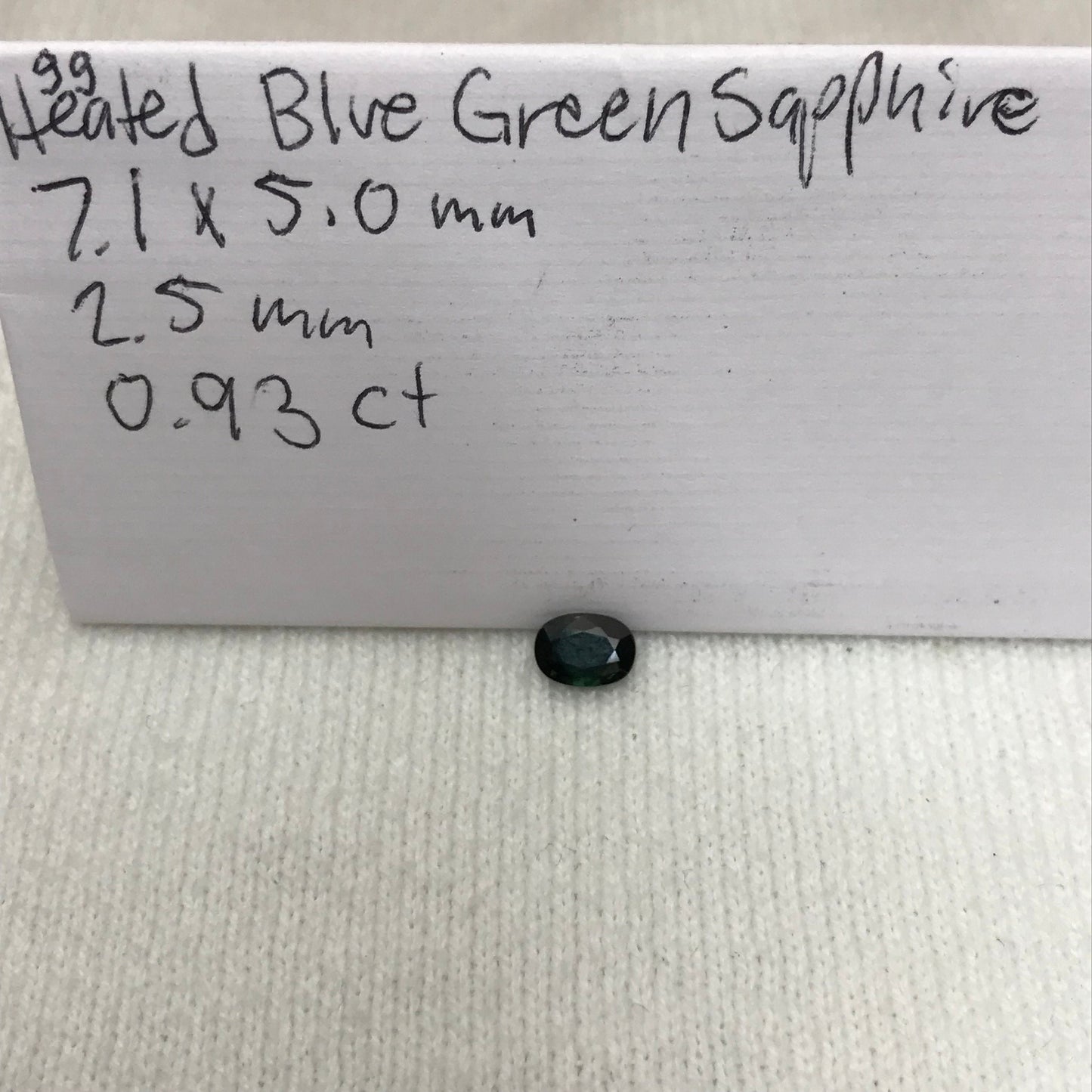 7x5 mm Natural Green Blue Sapphire 0.93 Carats Oval Corundum Deep Green Blue Gem, Faceted Loose Teal Heated Gemstone