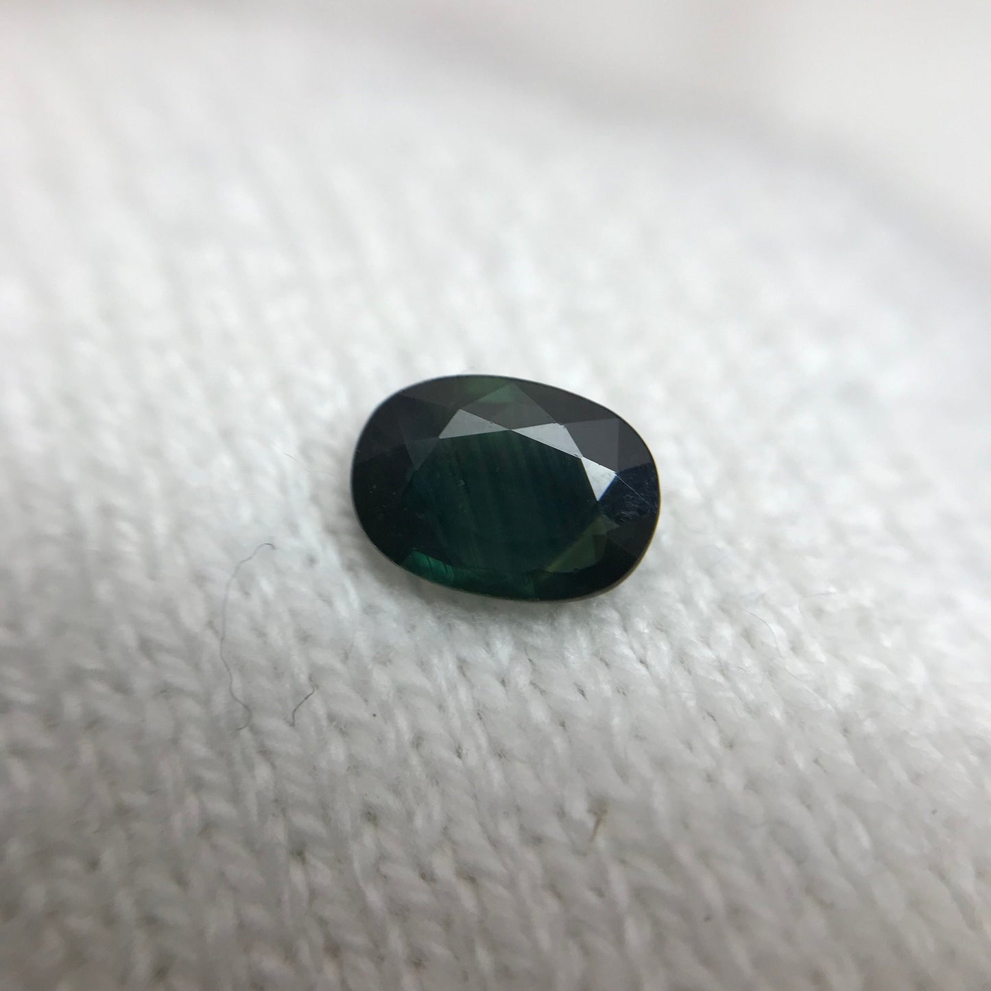 7x5 mm Natural Green Blue Sapphire 0.93 Carats Oval Corundum Deep Green Blue Gem, Faceted Loose Teal Heated Gemstone