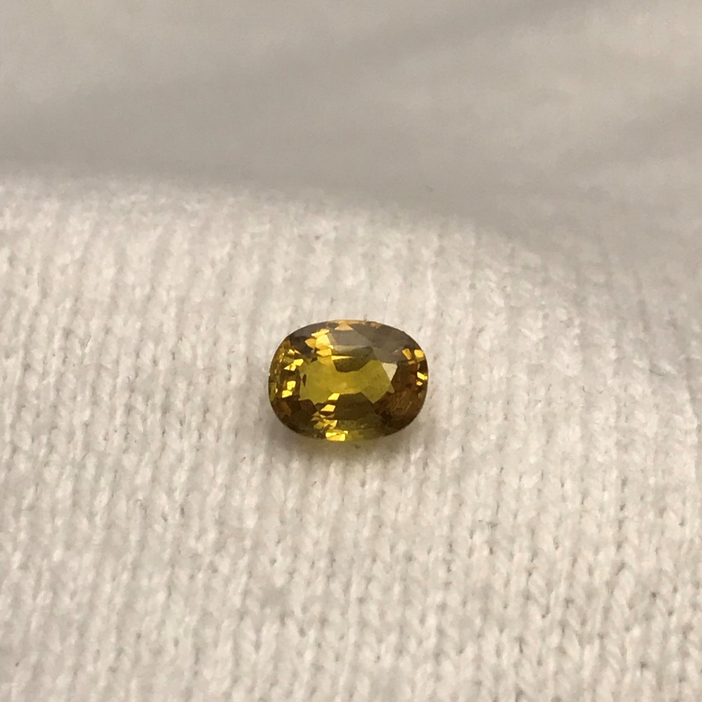 Natural Yellow Sapphire 1.26 carat 6.8x5.2mm Oval Cut Beryllium Treated Sapphire, Faceted Loose Gemstone, BE Treated