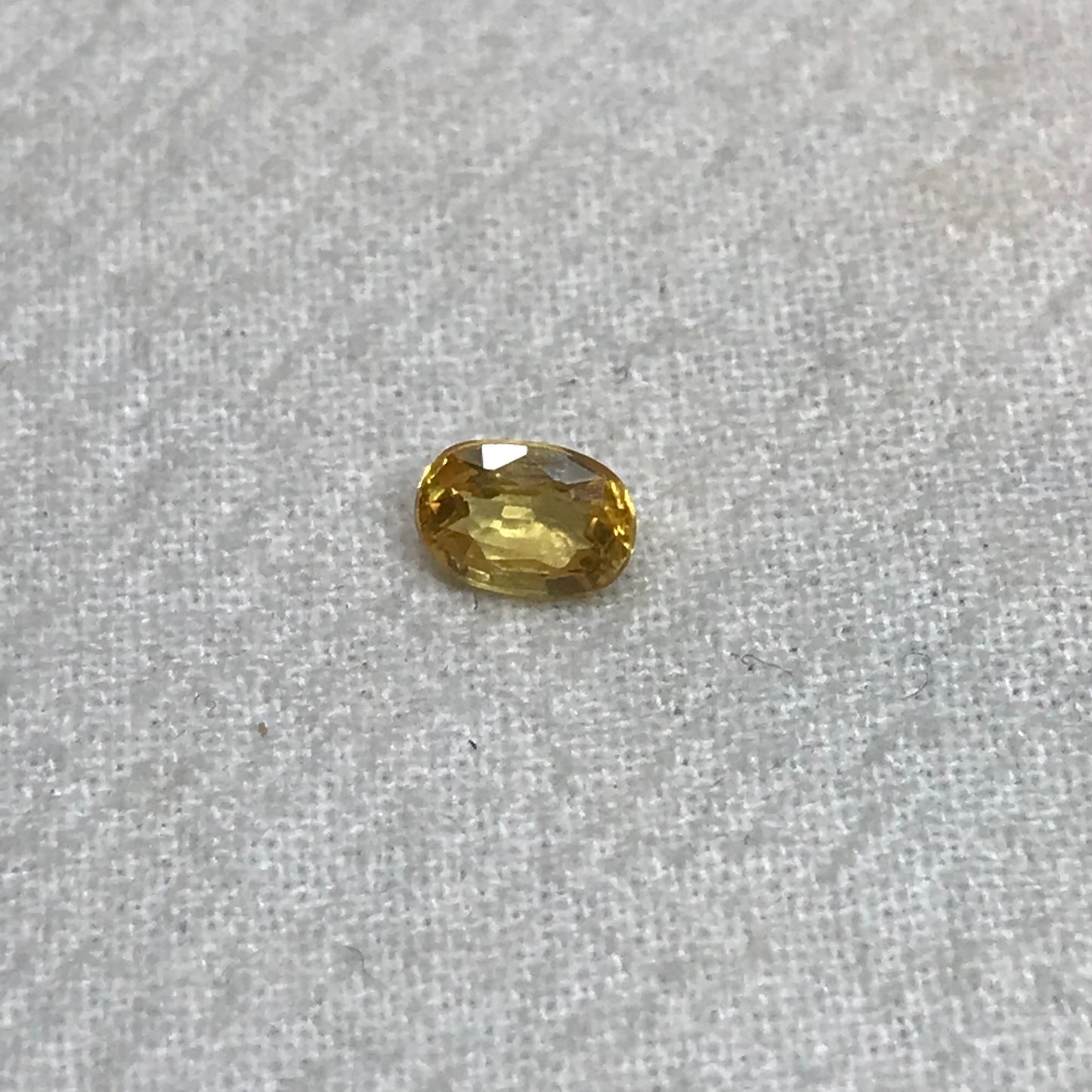 Natural Yellow Sapphire 0.67 Carat 5.8x4.1mm Oval Cut, Beryllium Treated Sapphire, Faceted Loose Gemstone, BE Treated