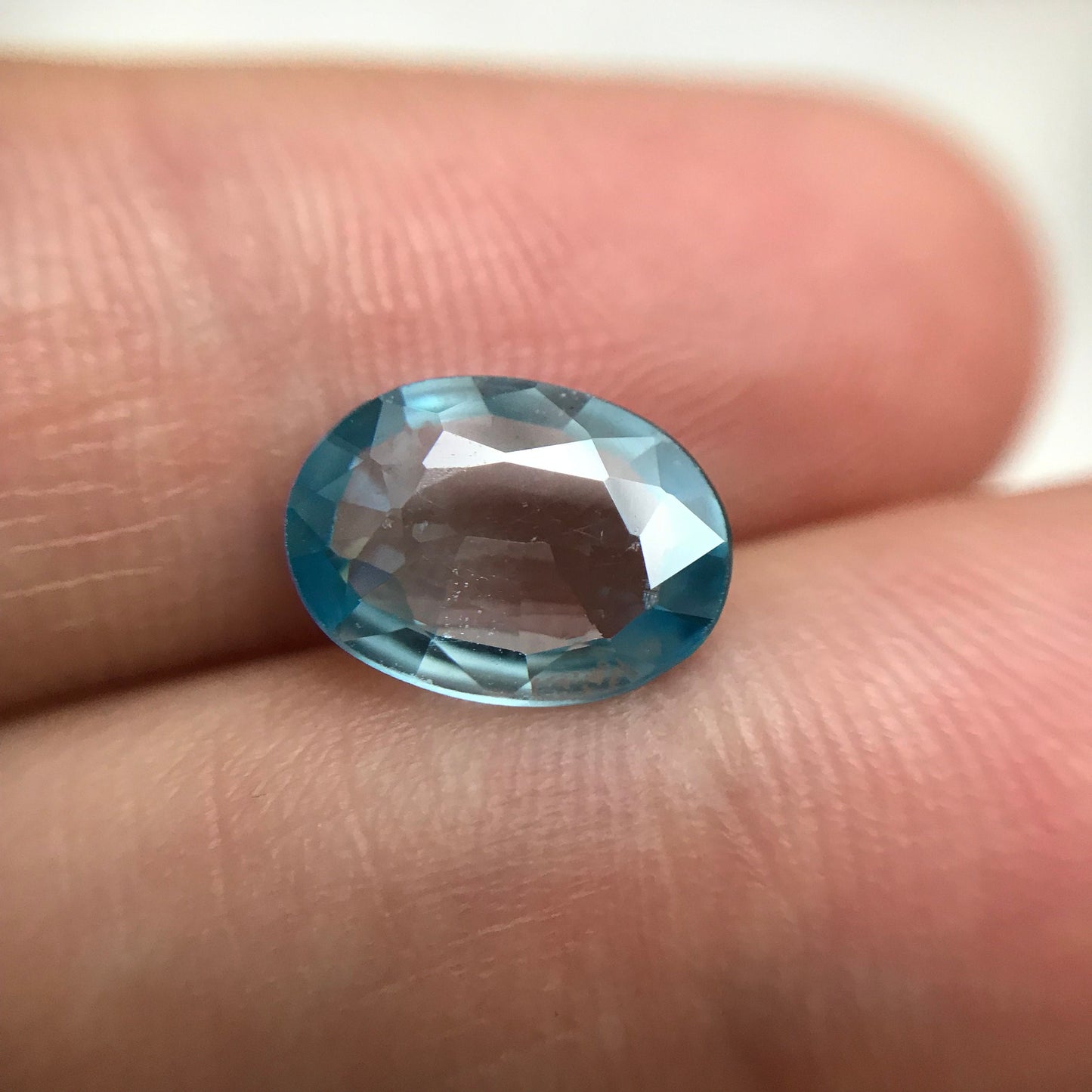 2.48 carat Green Blue Zircon 10.2x7.6mm Oval Loose Gemstone Unmounted, Sea Blue Zircon, December Birthstone, 10x7.5mmNatural Loose Zircon