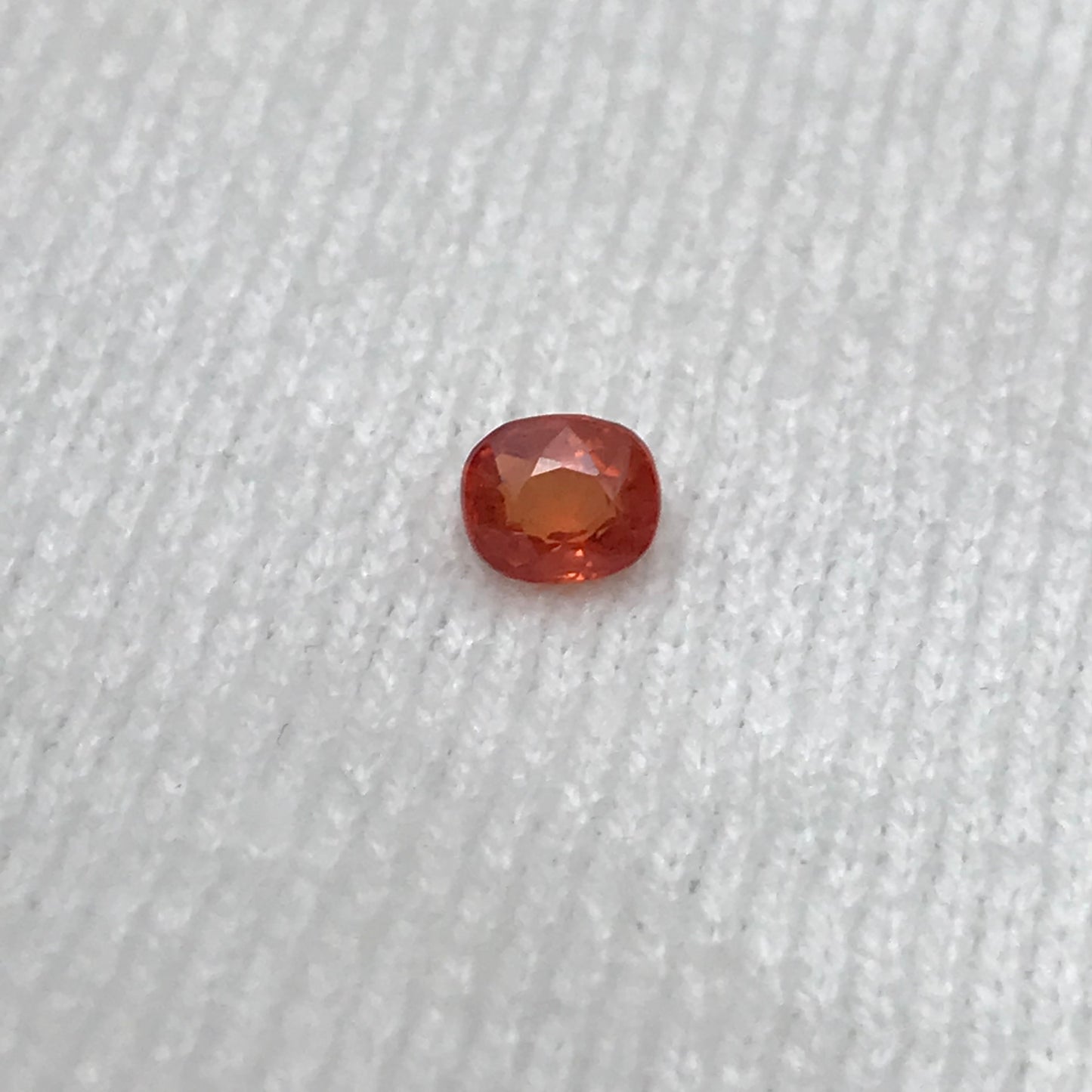 1.15 Ct Natural Orange Sapphire 6x5mm Oval Cut Faceted Gem Loose Reddish Orange Gemstone Earth Mined Beryllium Treated
