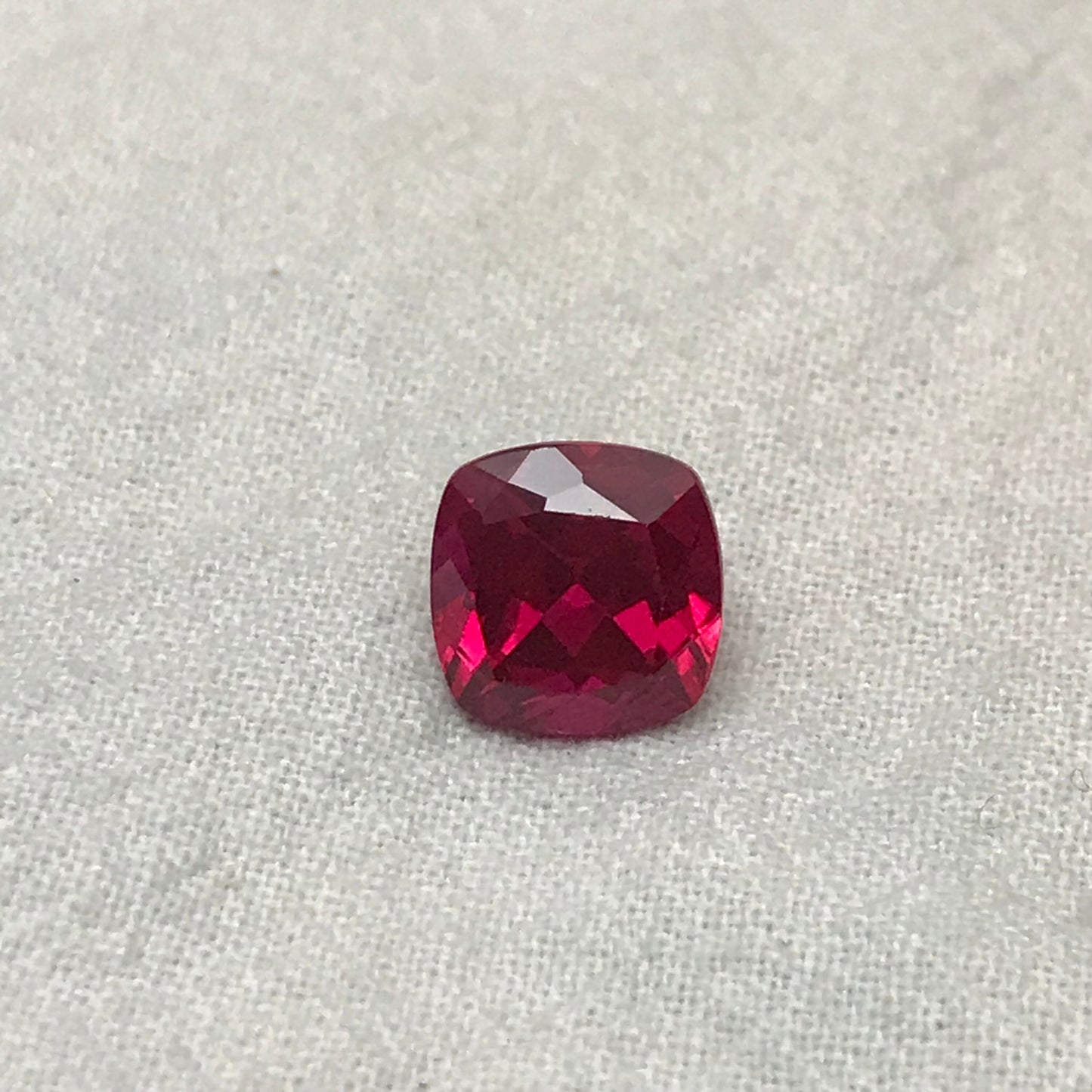 9mm Lab Ruby 4.65 carat Square Cushion Cut, Quality Lab Created Faceted Loose Red Synthetic Corundum