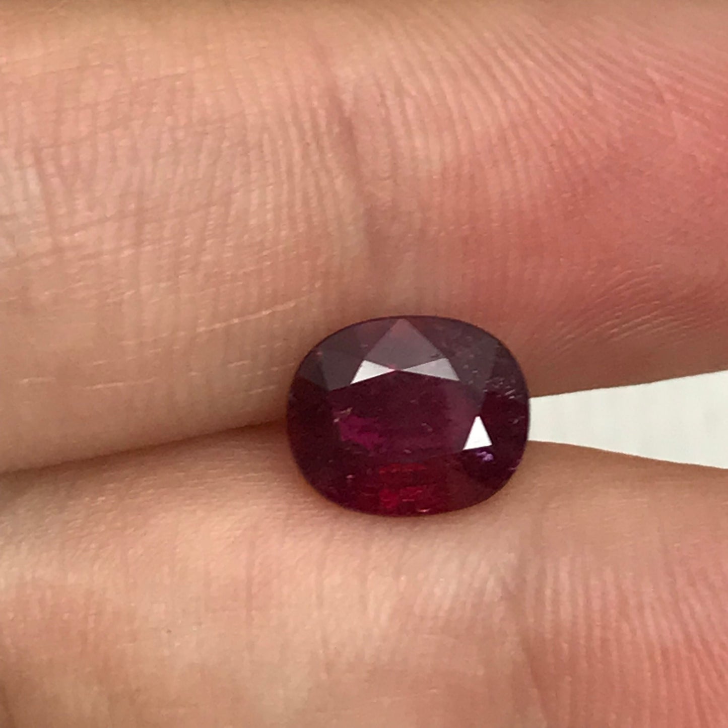 8.5x7mm Rubellite Tourmaline 1.61ct Loose Natural Gemstone Deep Dark Rich Red Purple Fuchsia Natural Gem US Seller