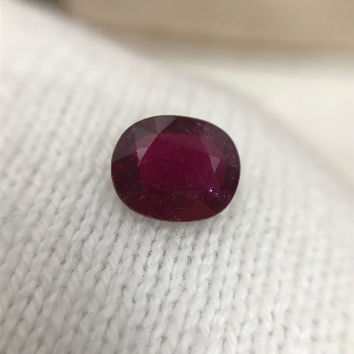 8.5x7mm Rubellite Tourmaline 1.61ct Loose Natural Gemstone Deep Dark Rich Red Purple Fuchsia Natural Gem US Seller