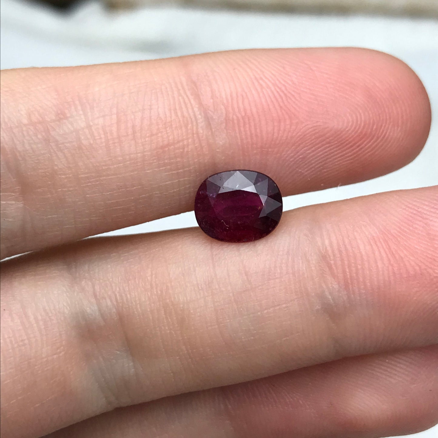 8.5x7mm Rubellite Tourmaline 1.61ct Loose Natural Gemstone Deep Dark Rich Red Purple Fuchsia Natural Gem US Seller