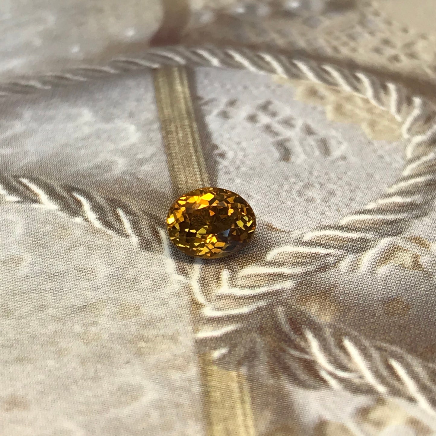Natural Grossular Andradite Garnet 0.98 carat 6x5mm Oval Faceted Gemstone, Loose Gem, Golden Yellow Garnet