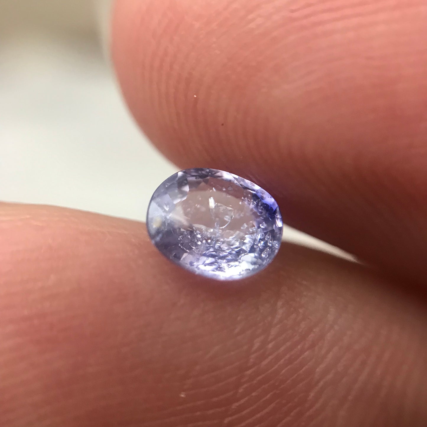 0.83 carat Untreated Natural Bluish Purple Sapphire 6x5mm Oval Cut Loose Faceted Stone
