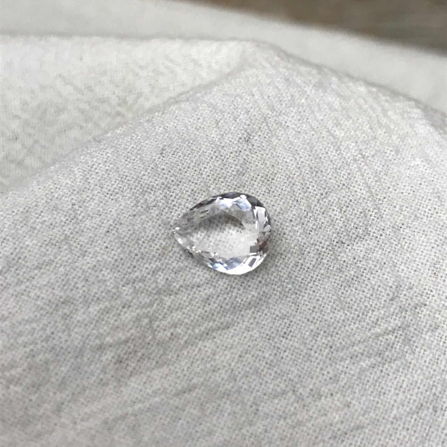 2 CT Very Light Morganite 10x8mm Pear Cut, Nearly Colorless Pink Beryl Loose Gemstone,