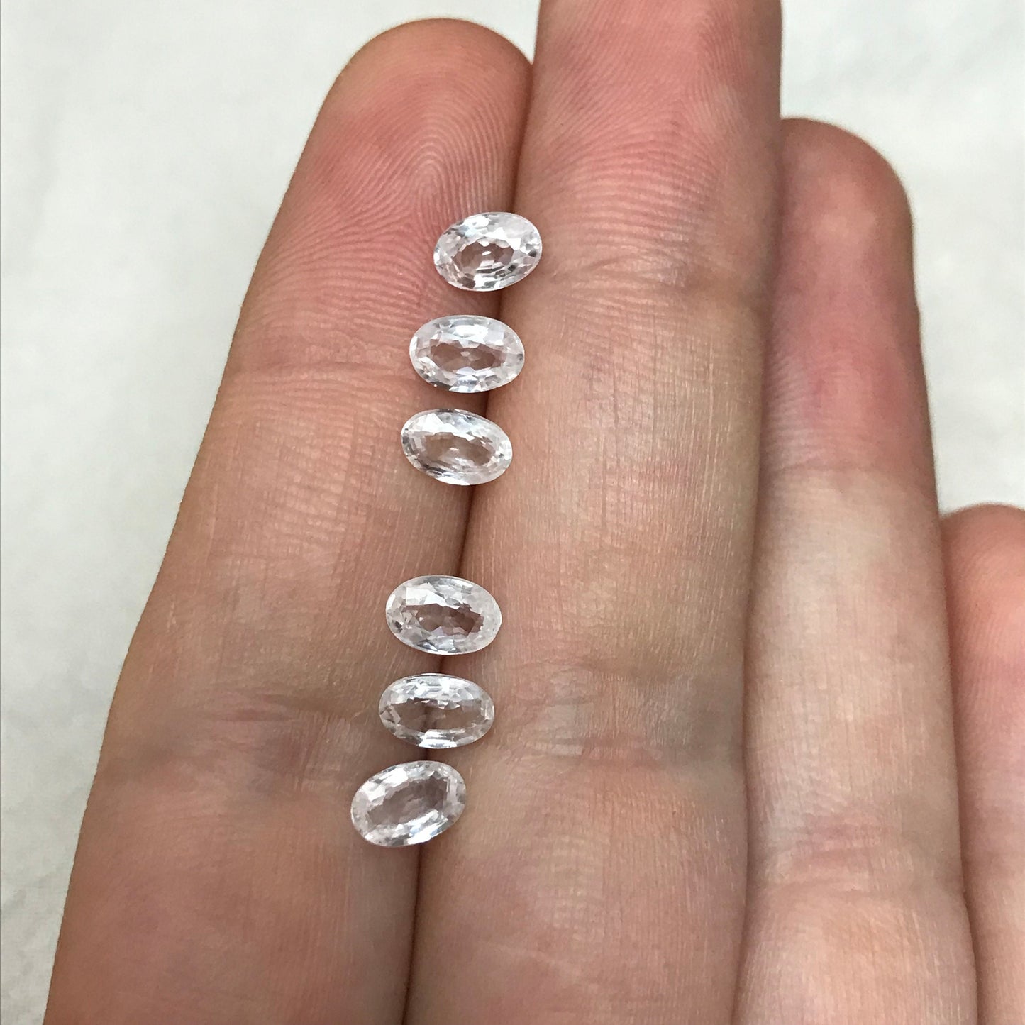 One-6x4mm Clear Zircon Oval Cut 0.69 to 0.84 carat Faceted Loose Gemstone,6.1x4.0mm to 6.3x4.3mm White Zircon, Diamond Substitute