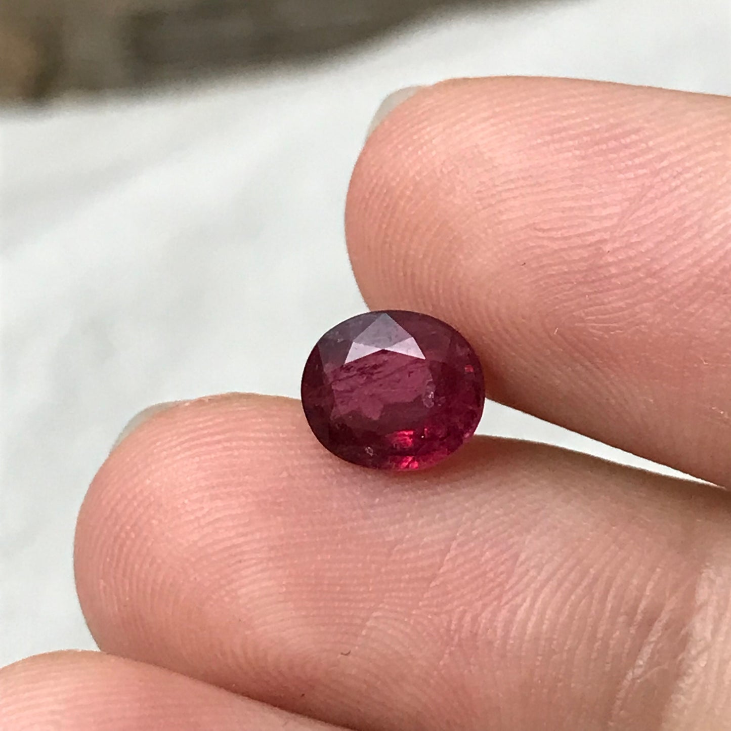 1.58 Carat Pink Tourmaline 8x6.7mm Loose Natural Gemstone, Rubellite Tourmaline, Rich Pink, Fuchsia Natural Gem US Seller