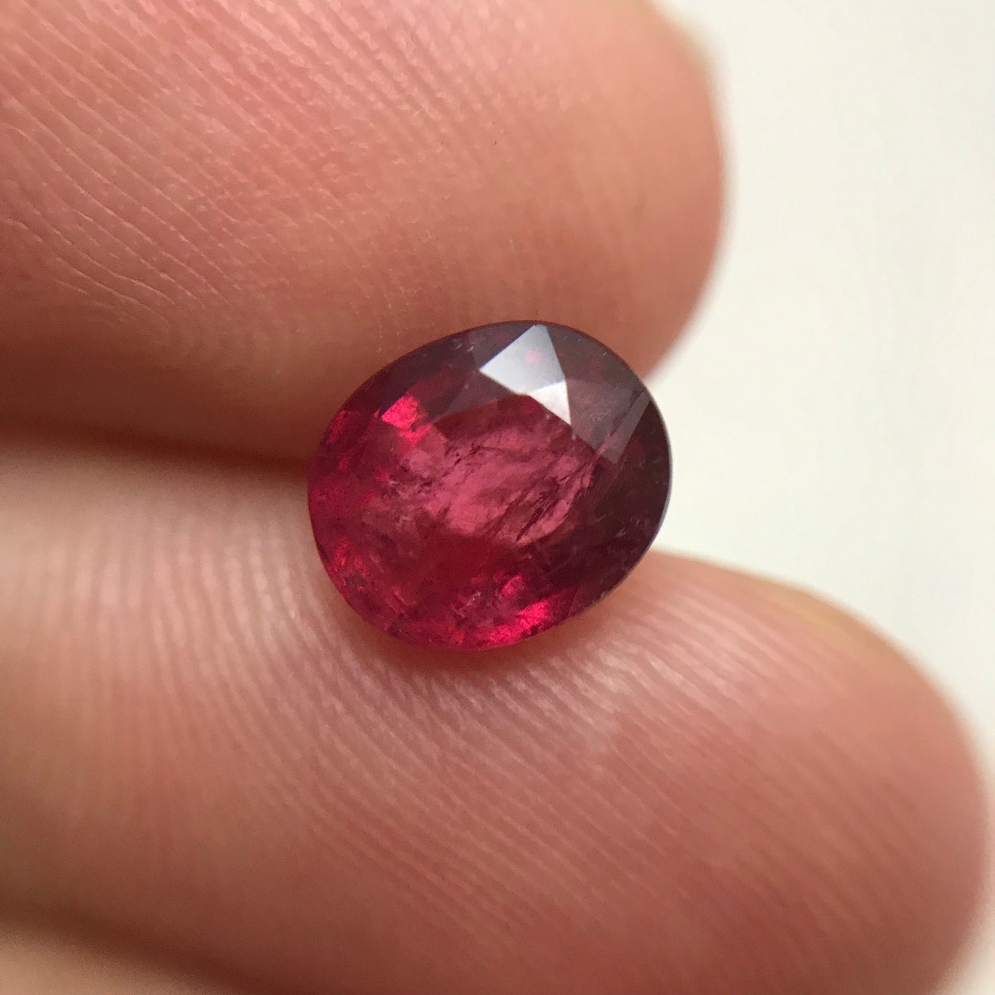 1.58 Carat Pink Tourmaline 8x6.7mm Loose Natural Gemstone, Rubellite Tourmaline, Rich Pink, Fuchsia Natural Gem US Seller