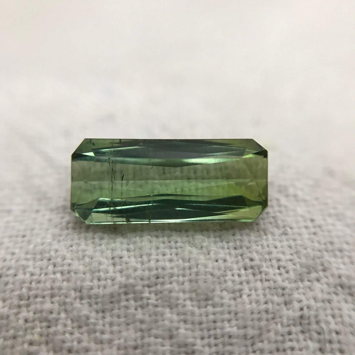 1.68 Ct Natural Green Tourmaline Rectangle Scissor Cut 11x4.7mm Faceted Loose Unmounted Gem Gemstone Earth Mined Genuine