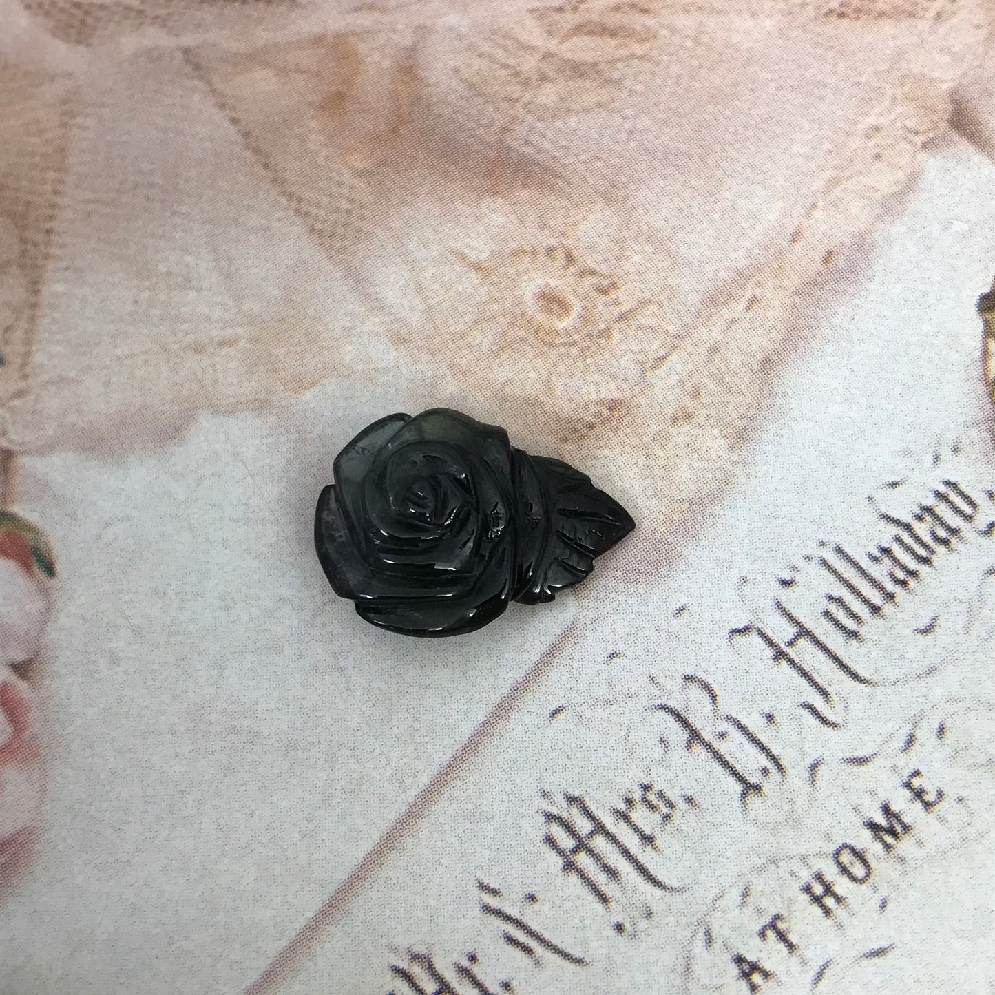 Natural Green Tourmaline 7.39 carat 18x13mm Rose Carving, Unmounted Loose Gemstone, Genuine Earth Mined Gem