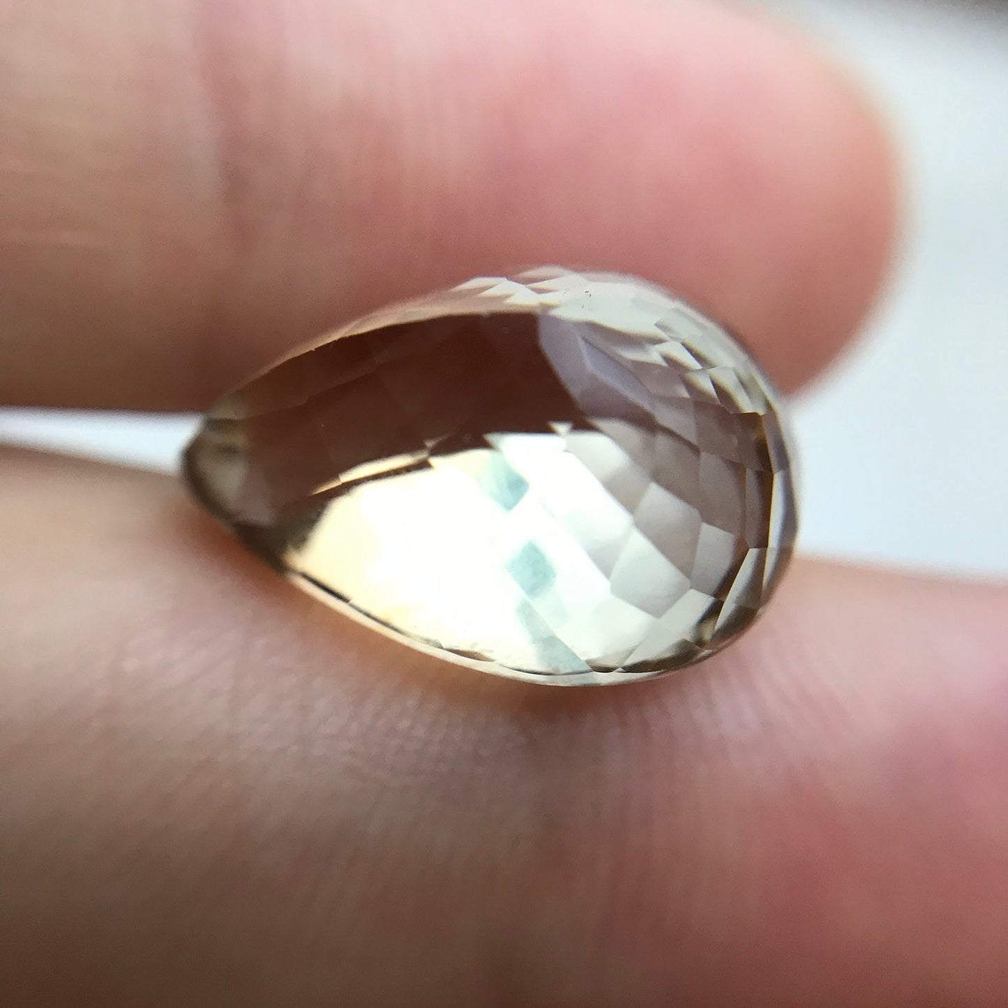 12 carat Natural Orangish Brown Topaz 16x12mm Pear Cut Faceted Gemstone, Large Stone, Loose Champagne Topaz