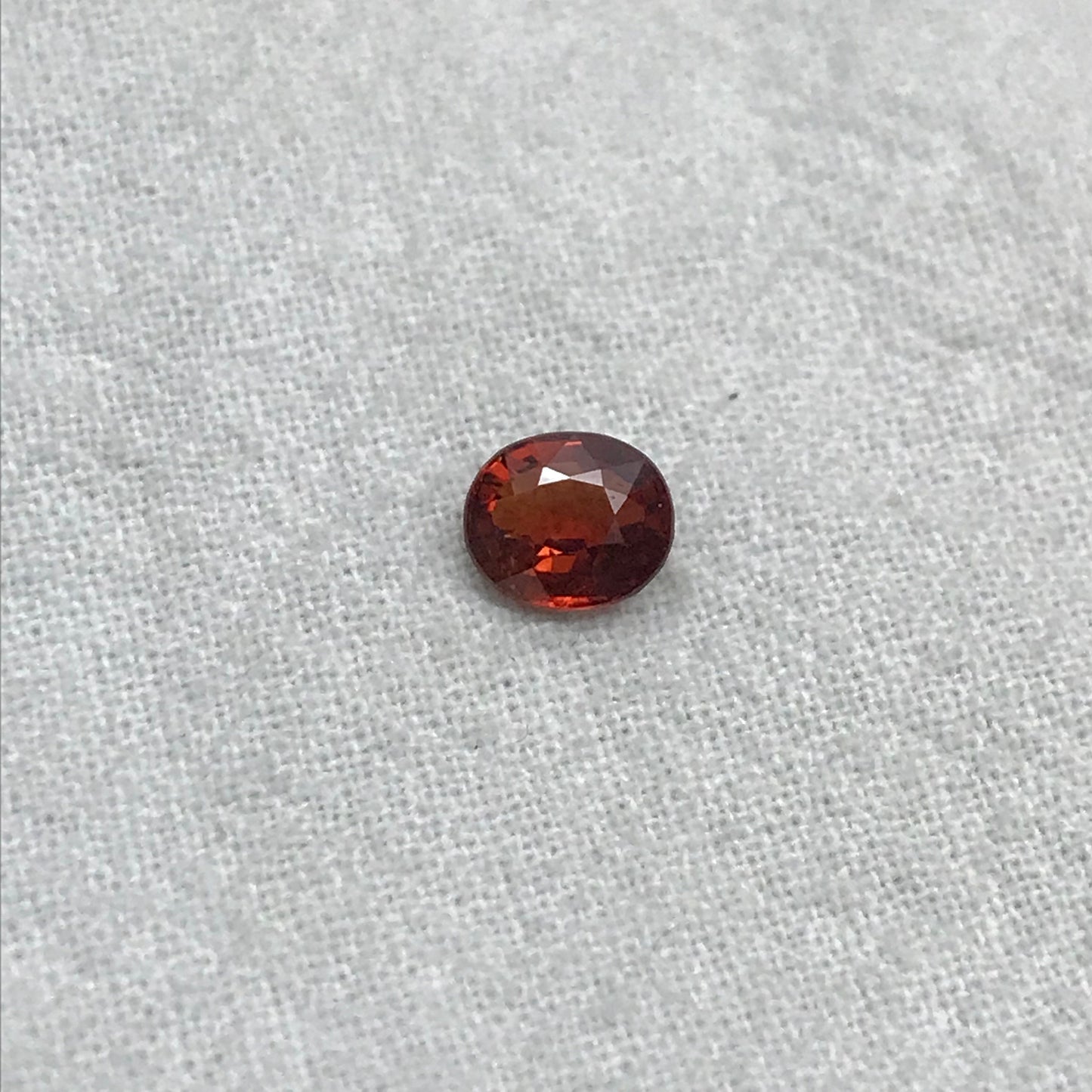 6x5mm Natural Mandarin Spessartite Garnet 0.94 carats, Oval Cut, Orange Red Faceted Garnet