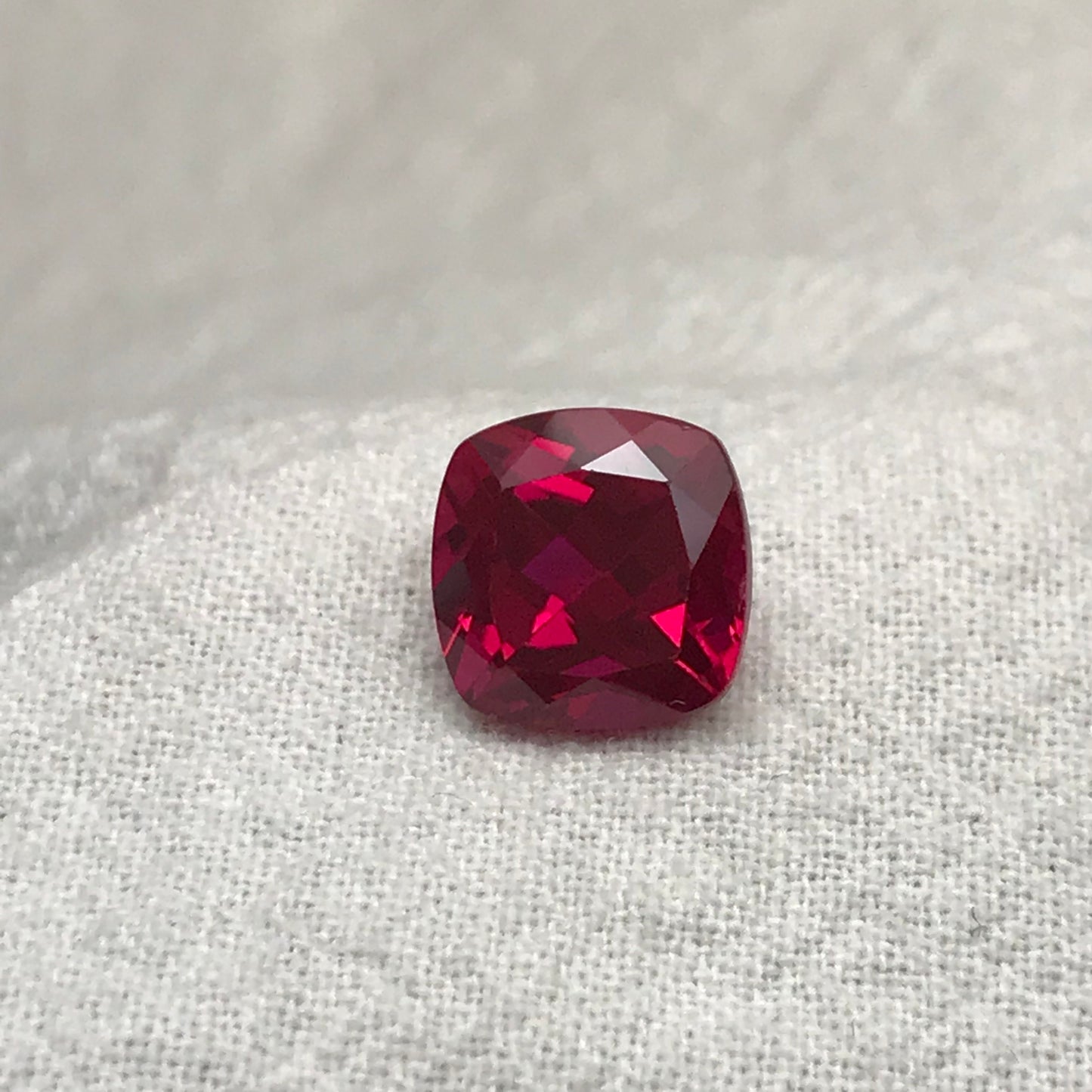9mm Lab Ruby 4.65 carat Square Cushion Cut, Quality Lab Created Faceted Loose Red Synthetic Corundum