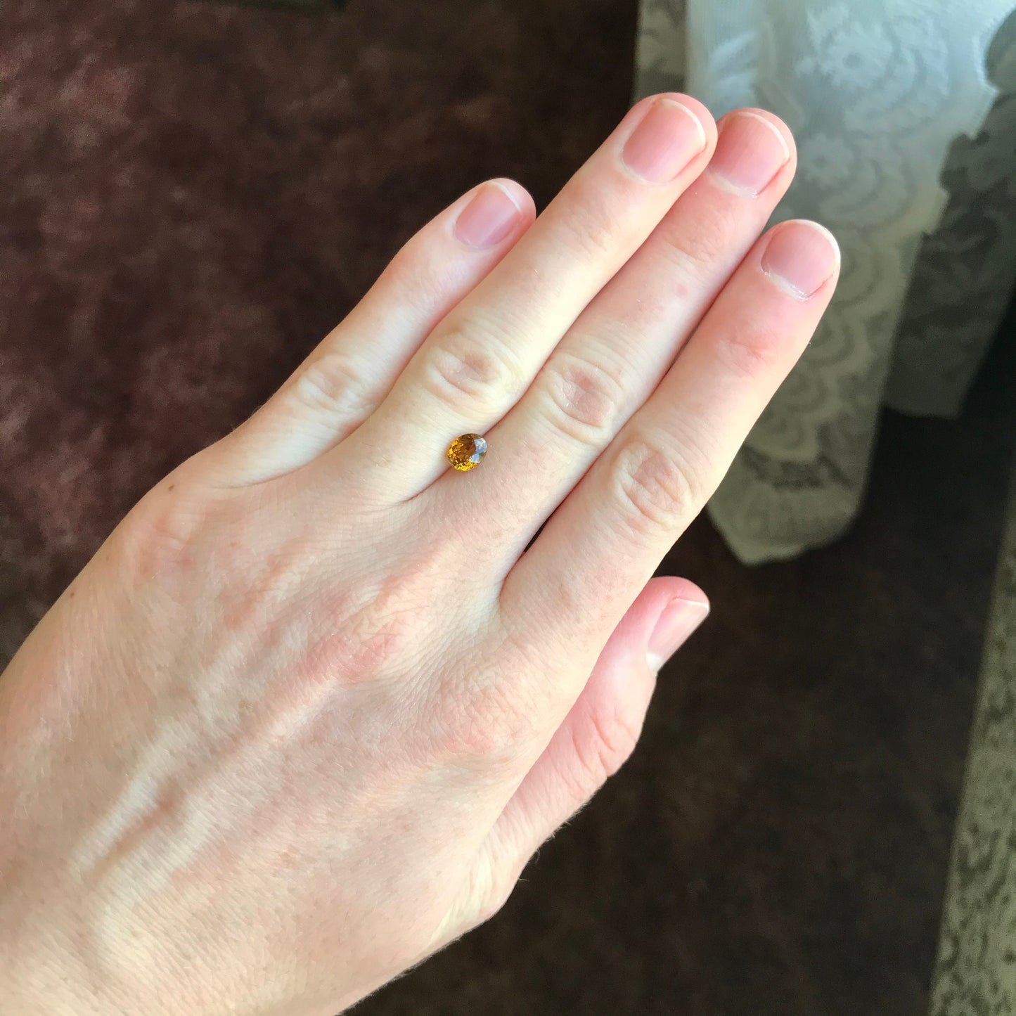 Natural Grossular Andradite Garnet 0.98 carat 6x5mm Oval Faceted Gemstone, Loose Gem, Golden Yellow Garnet