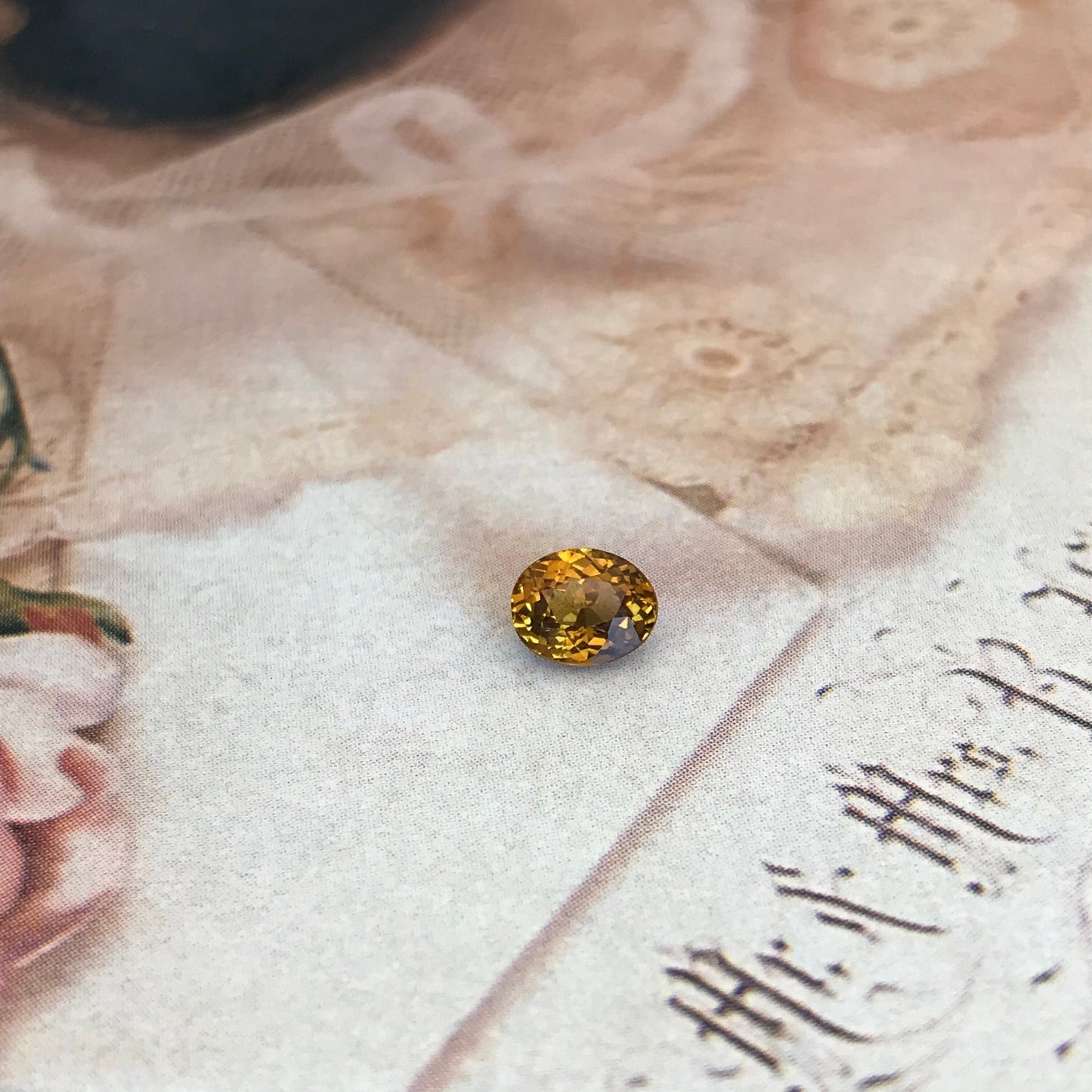 Natural Grossular Andradite Garnet 0.98 carat 6x5mm Oval Faceted Gemstone, Loose Gem, Golden Yellow Garnet