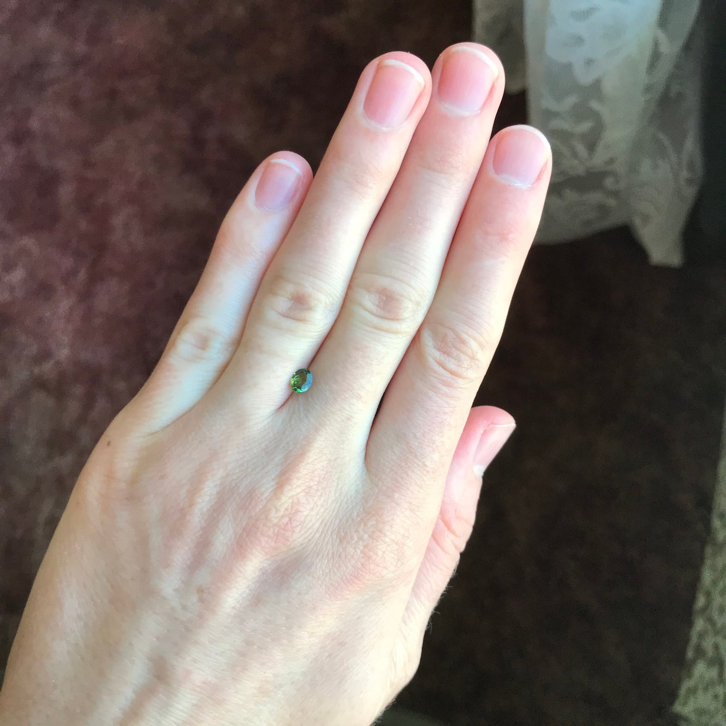 Natural Green Sapphire 5x4mm Oval Cut 0.41 carat Corundum Faceted Loose Unmounted Gemstone Earth Mined Genuine Stone Yellowish Green