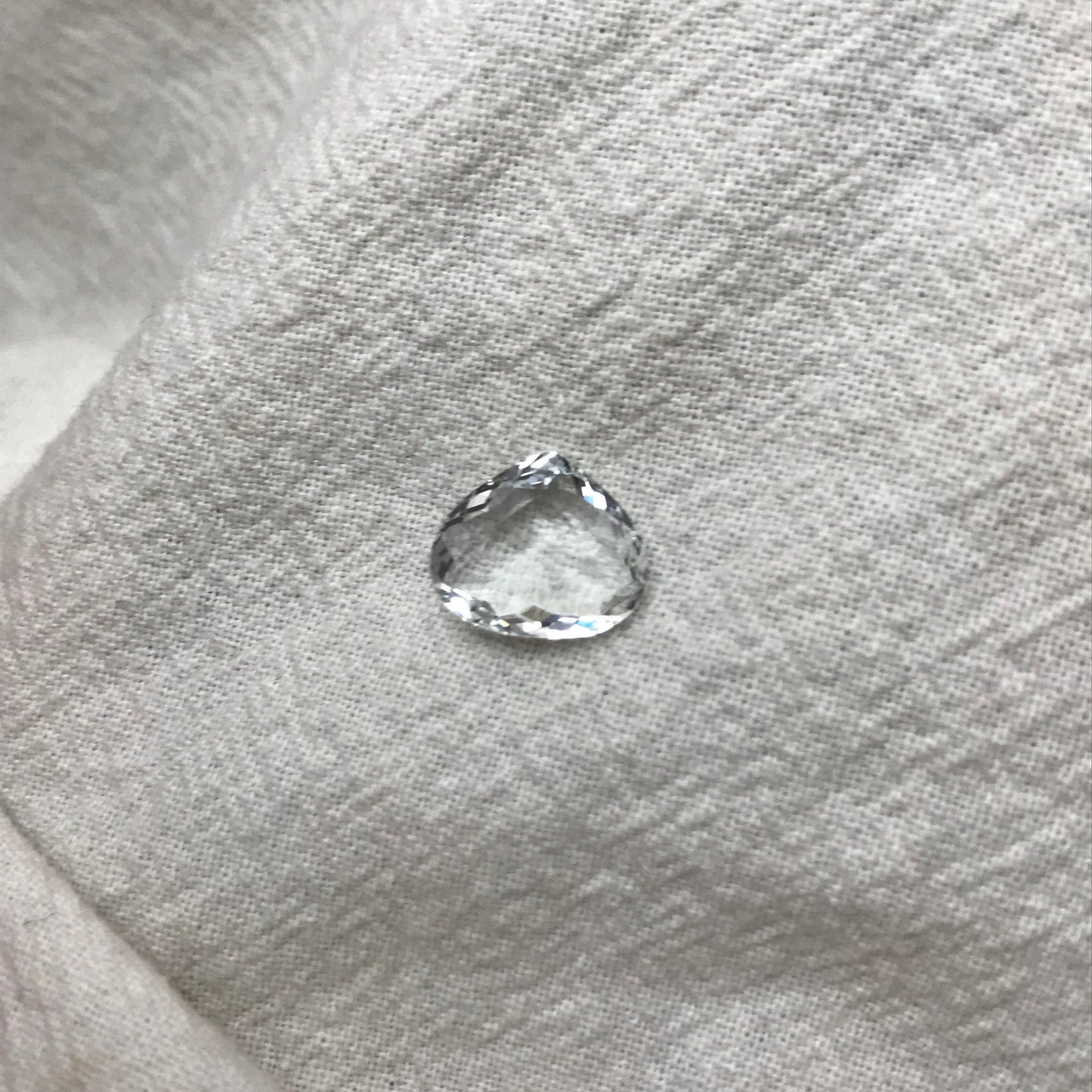 2.44 carat Aquamarine 11x9.4mm Fat Pear Cut, Natural Light Blue Aquamarine, Faceted Loose Shallow cut Gem,