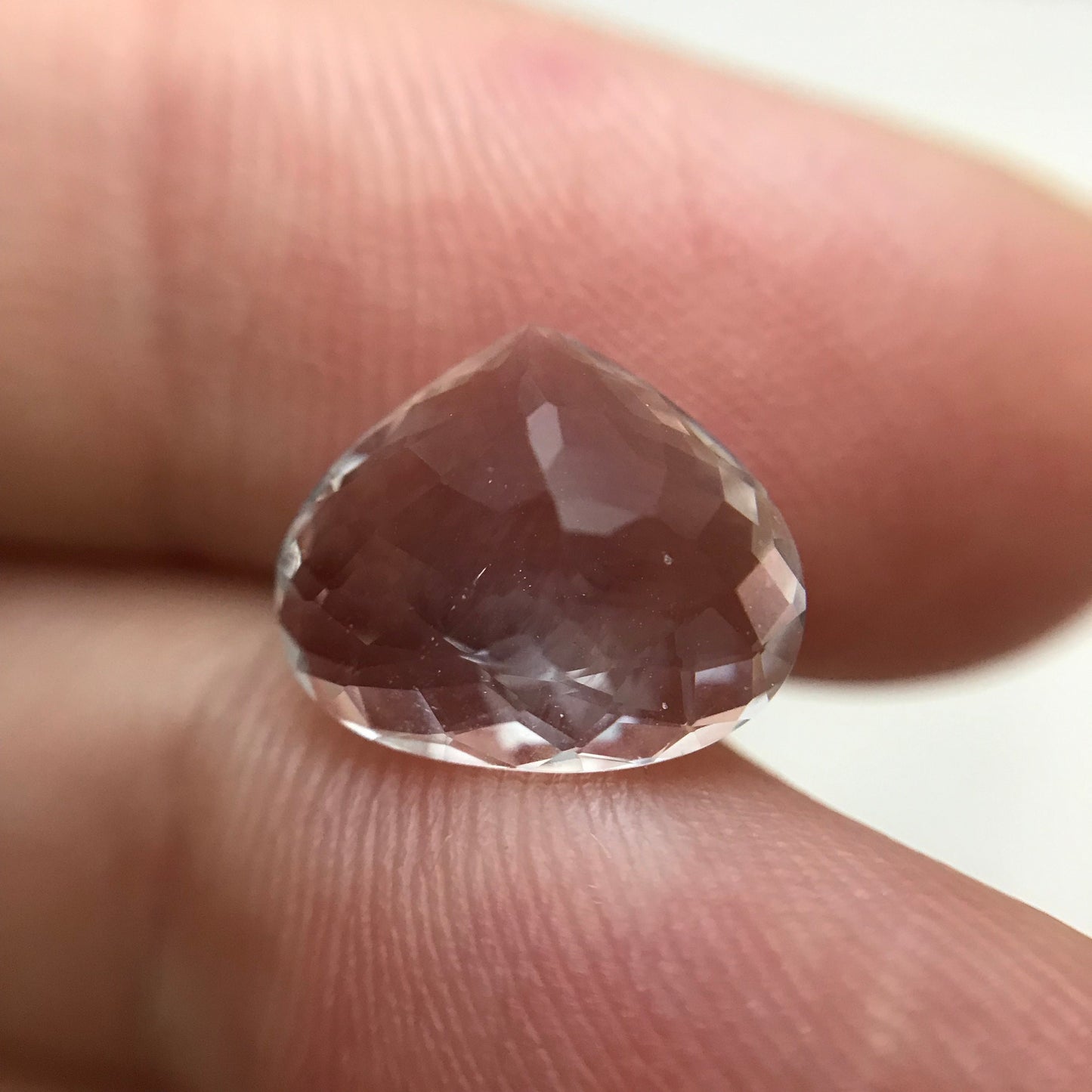 2.44 carat Aquamarine 11x9.4mm Fat Pear Cut, Natural Light Blue Aquamarine, Faceted Loose Shallow cut Gem,